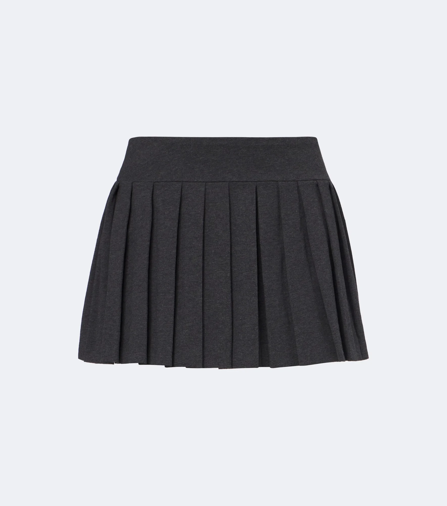 Pleated cotton-blend miniskirt - 1