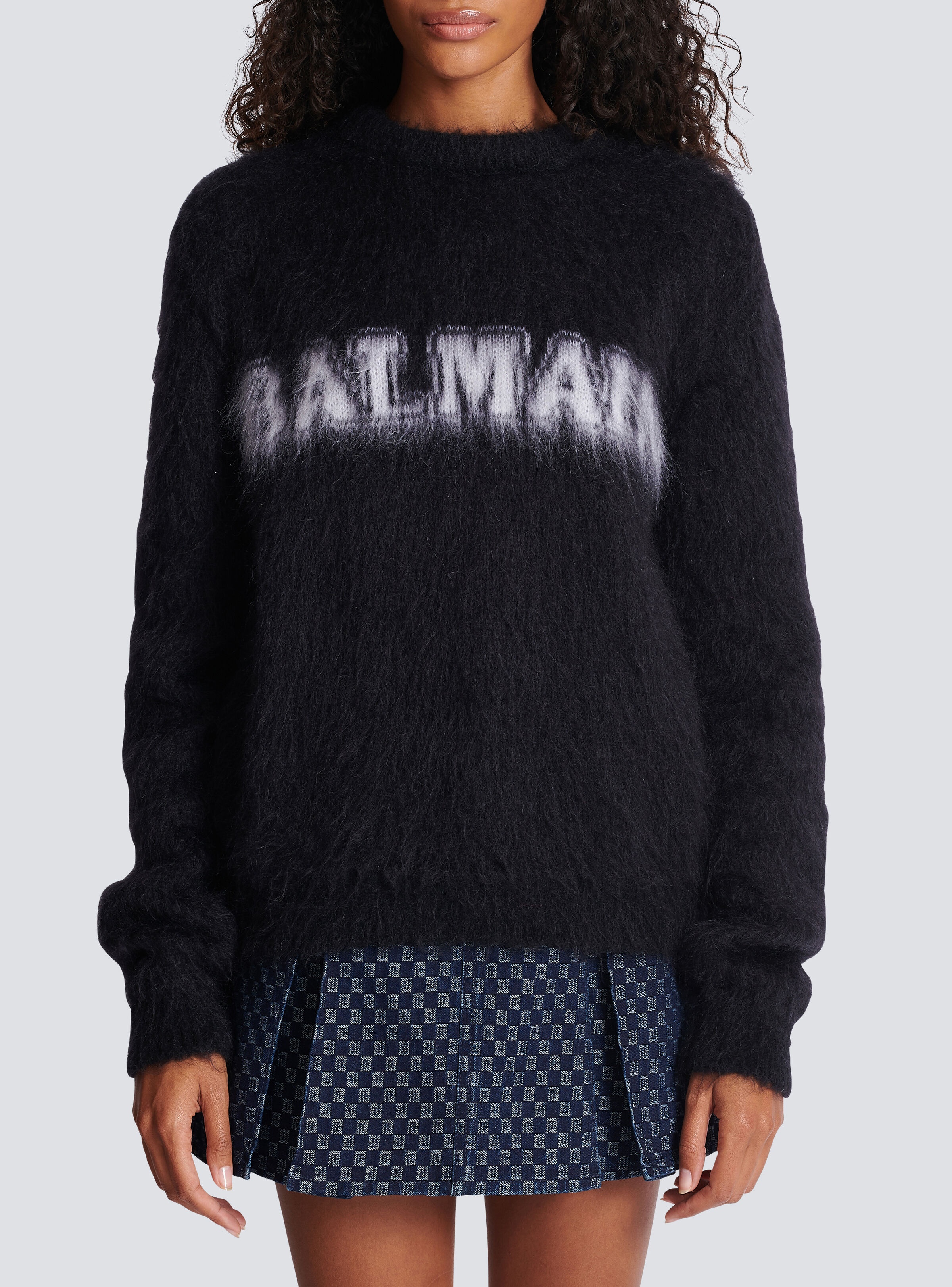 Balmain Jacquard brushed mohair Balmain jumper | REVERSIBLE