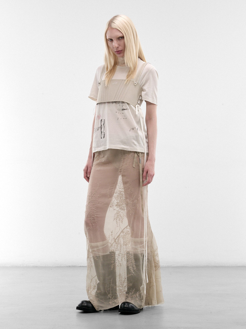 Ann Demeulemeester Beige Sheila Long Bias Skirt outlook