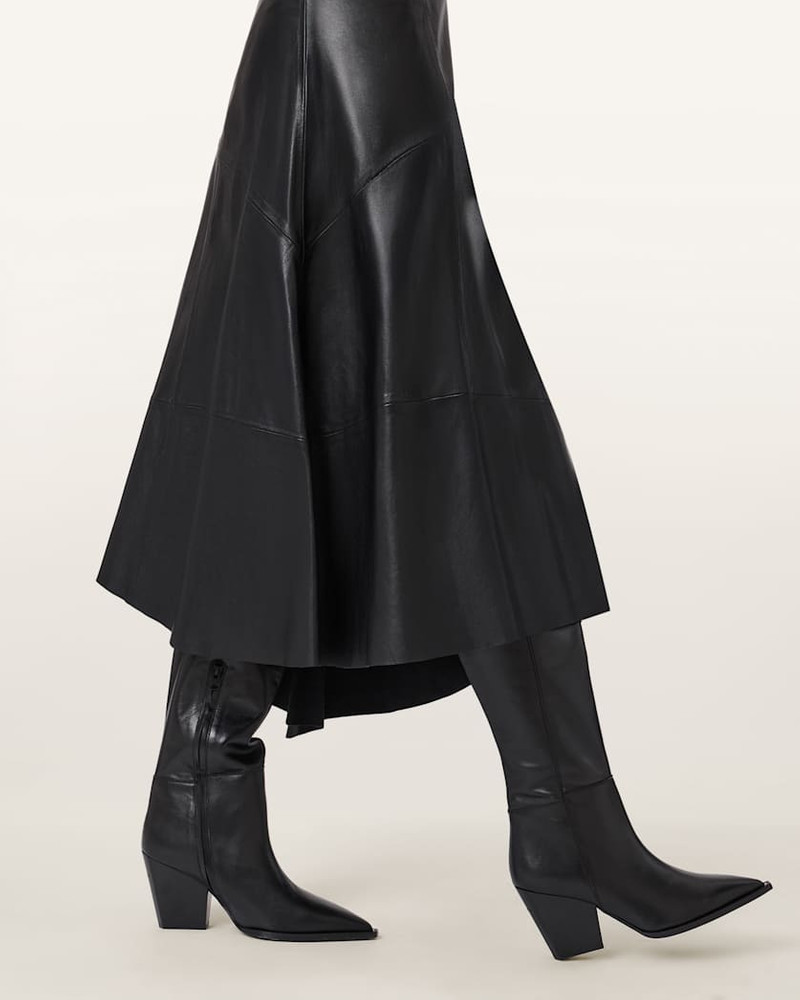 ALLSAINTS REINA LEATHER ZIP BOOTS outlook
