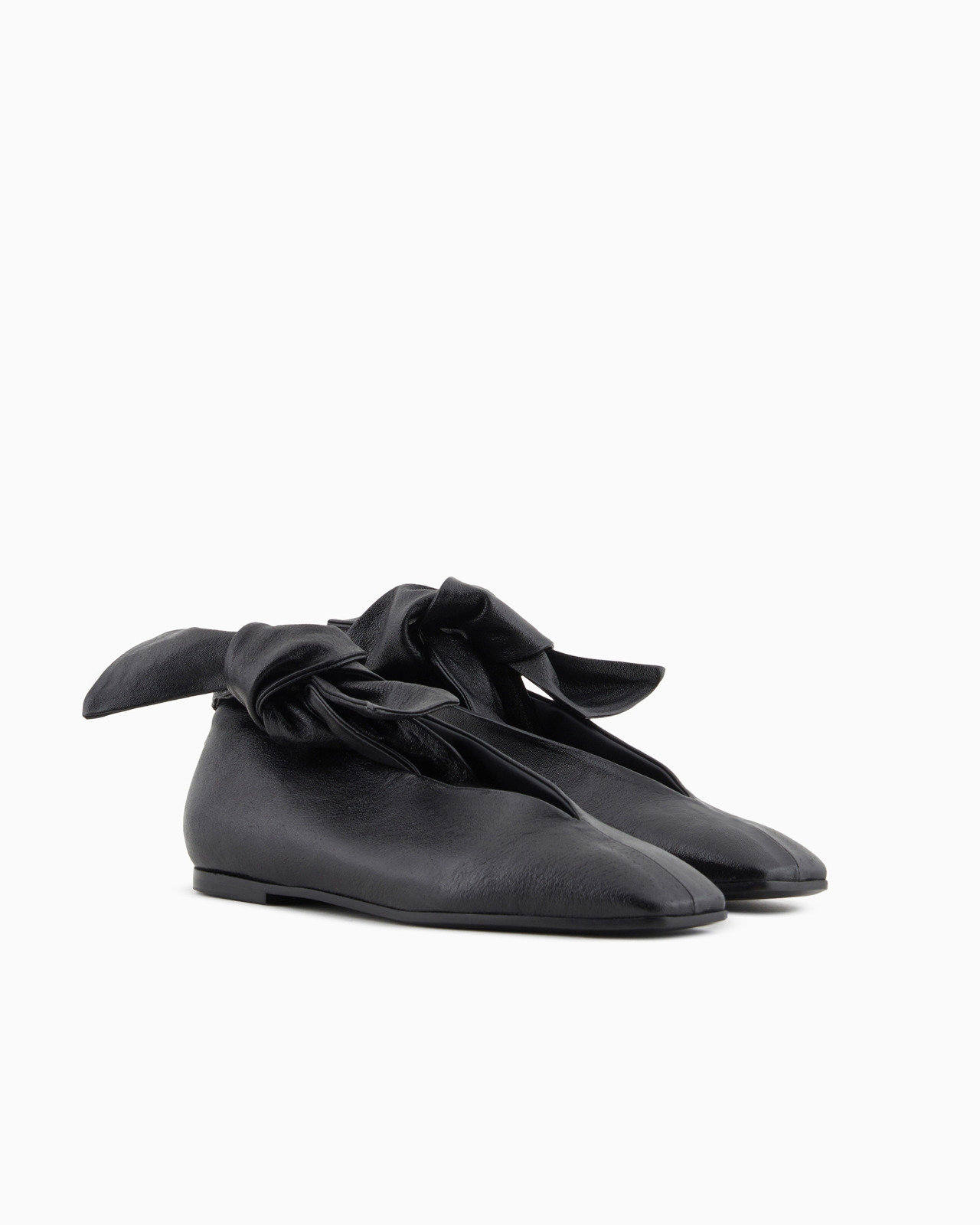 Icon leather ballerinas with bow - 2