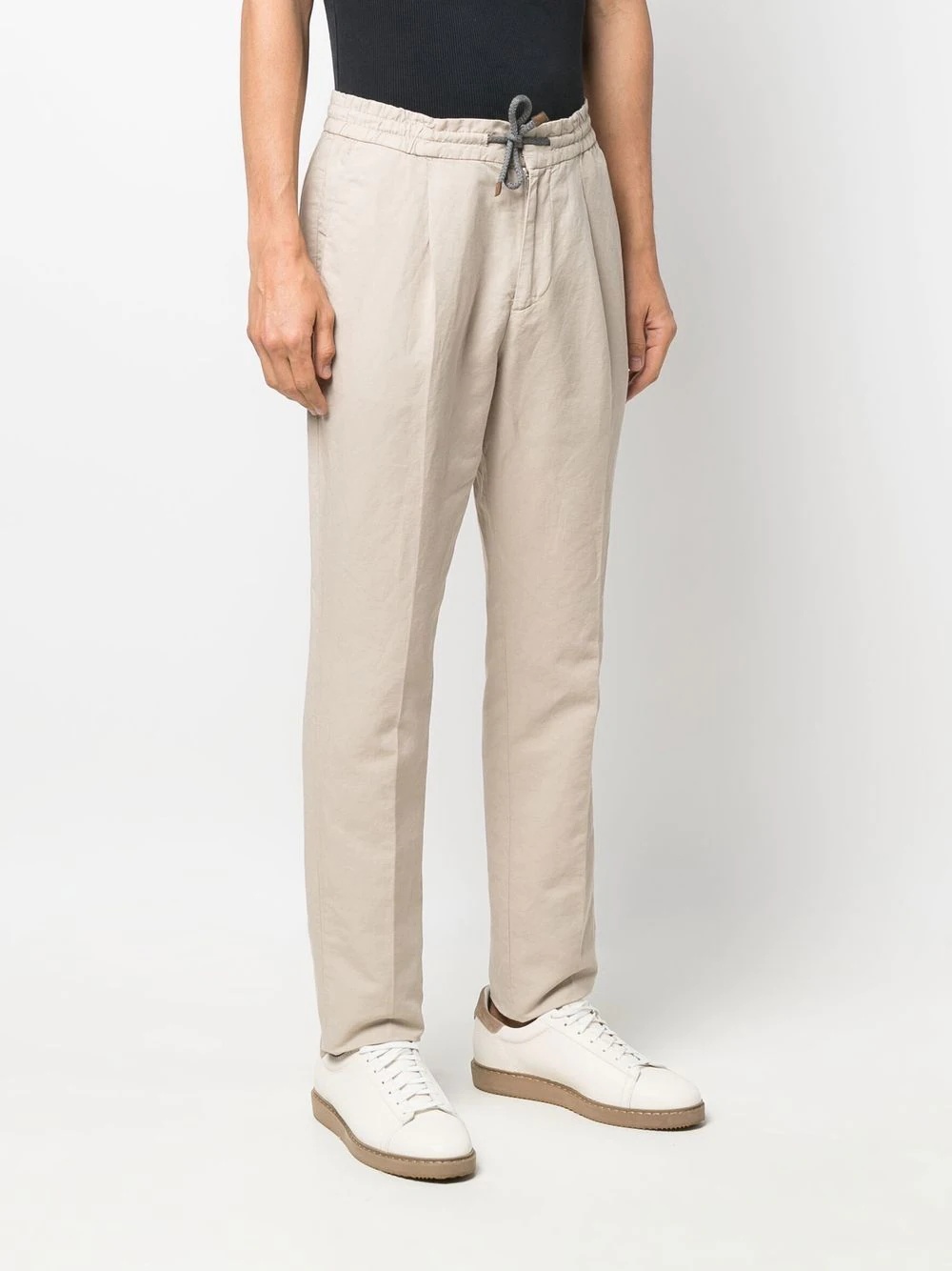 straight-leg drawstring trousers - 3