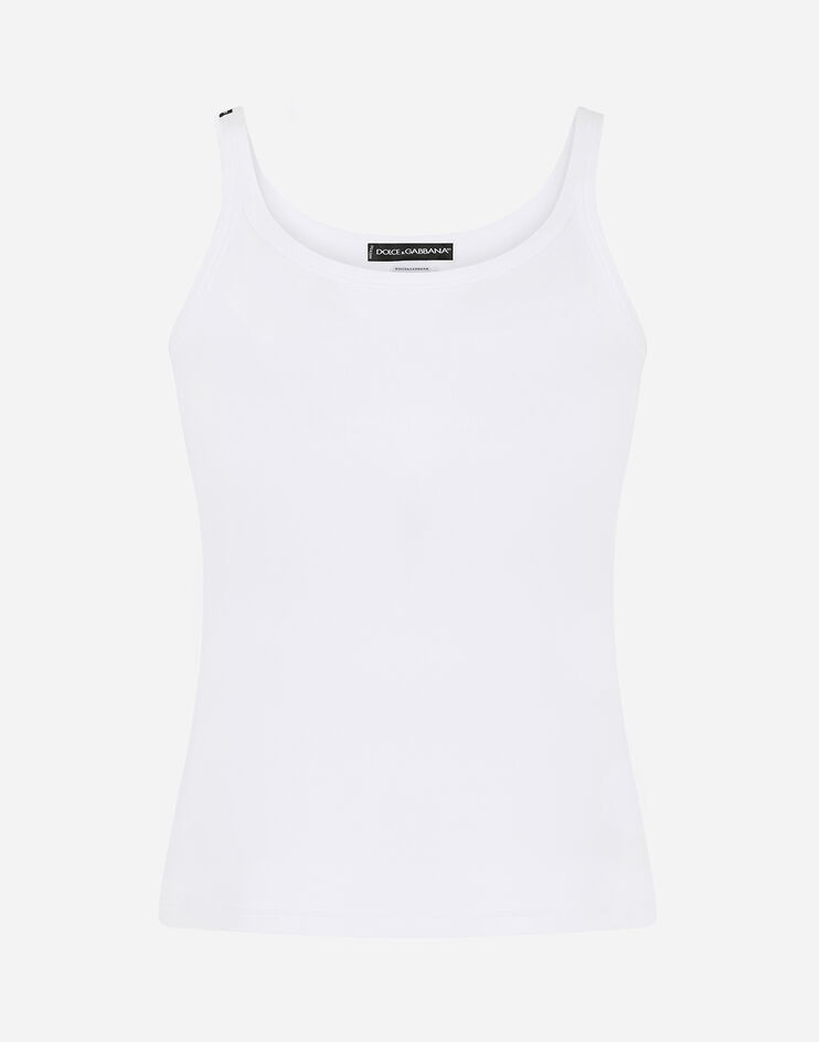 Fine-rib jersey tank top - 1