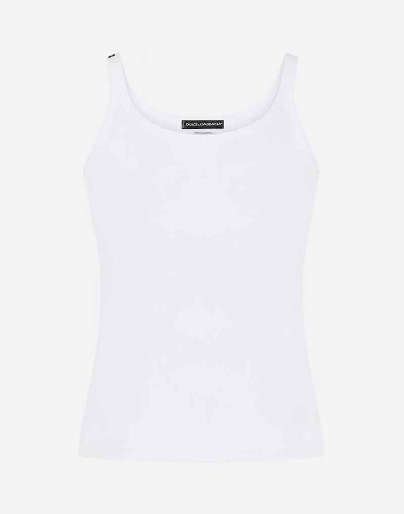 Fine-rib jersey tank top 1
