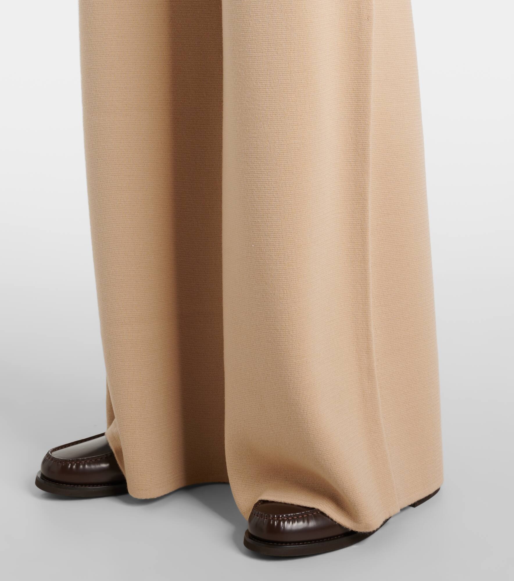 Wool wide-leg pants - 5