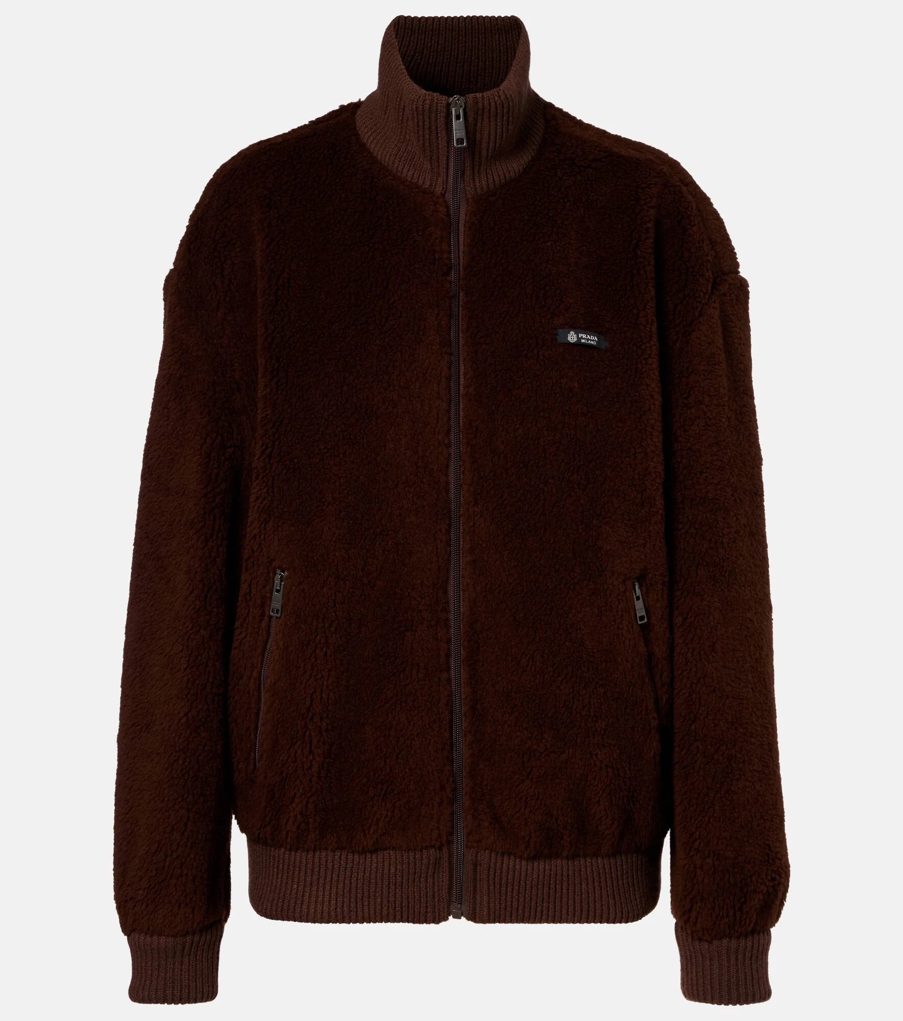 Wool-blend fleece jacket - 1