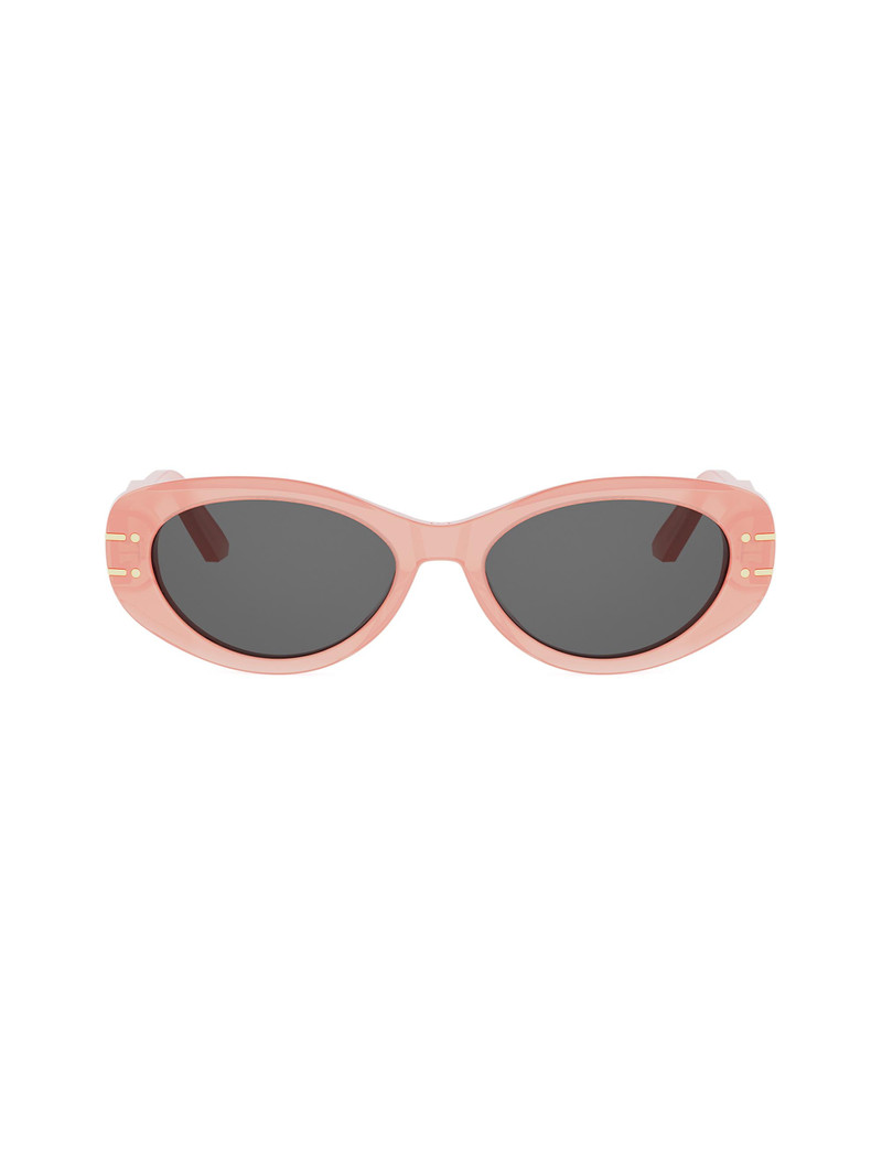 Women's DiorSignature B8U 53MM Butterfly Sunglasses - Shiny Pink And Smoke 1