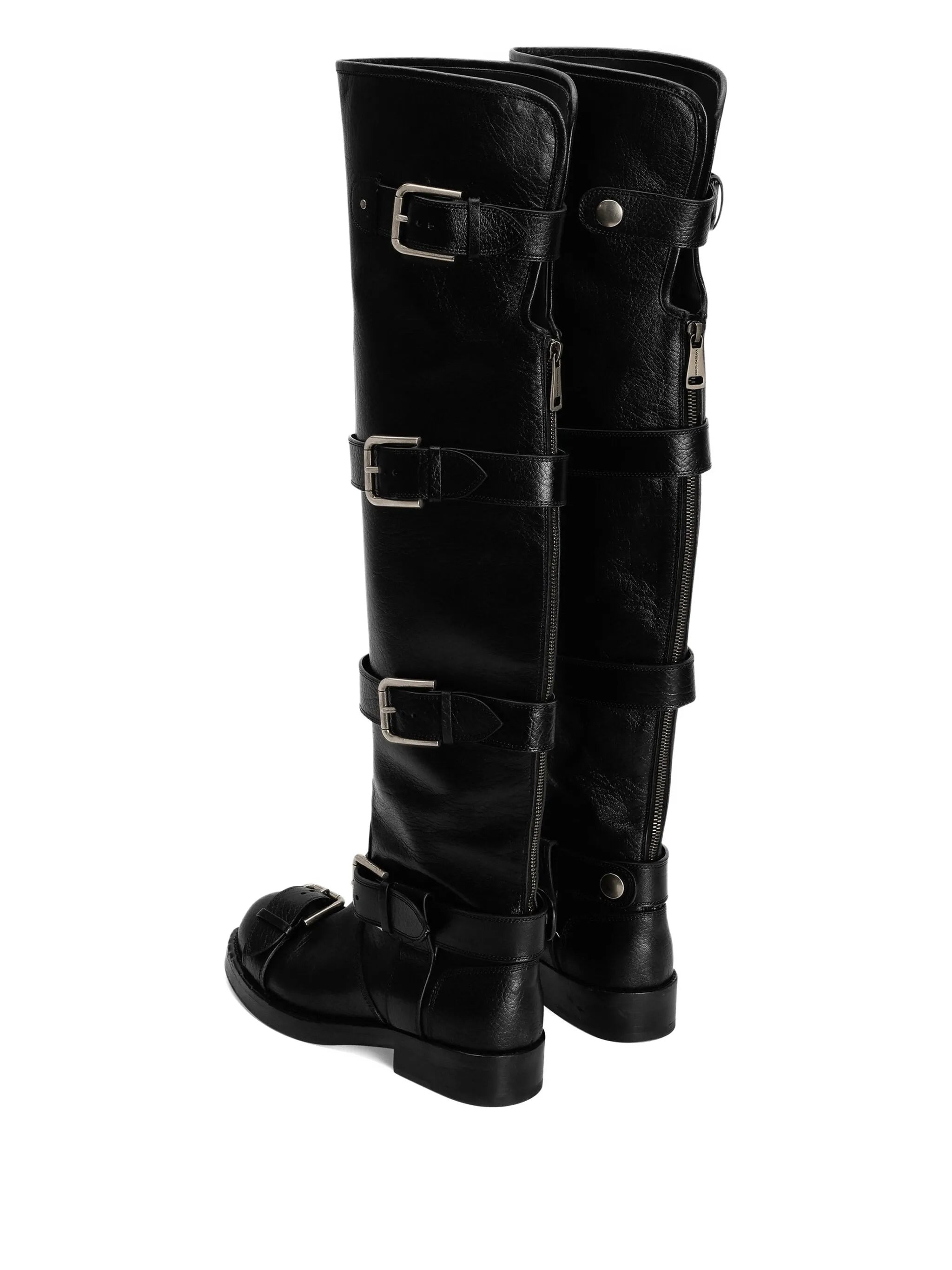 Dolce & Gabbana Buckle-strap Leather Boots - 2