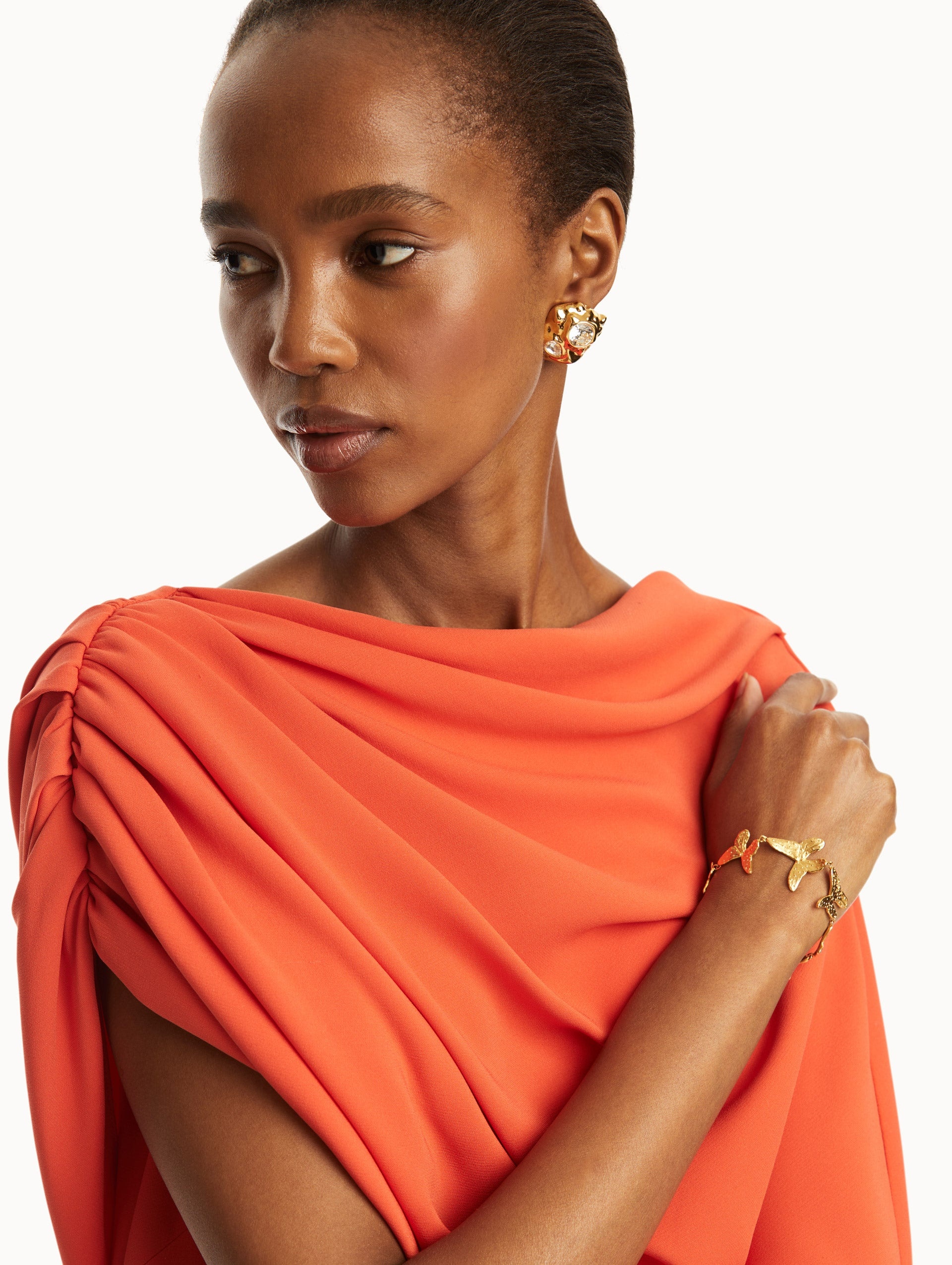TEXTURED METAL CLIP-ON EARRINGS - 3