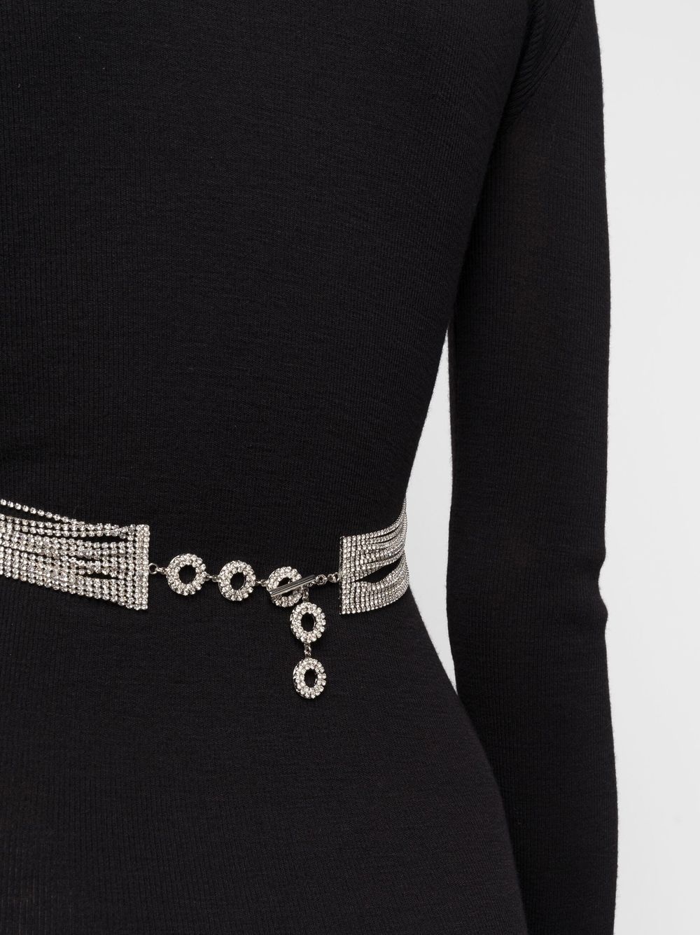 crystal-embellished halterneck dress - 5