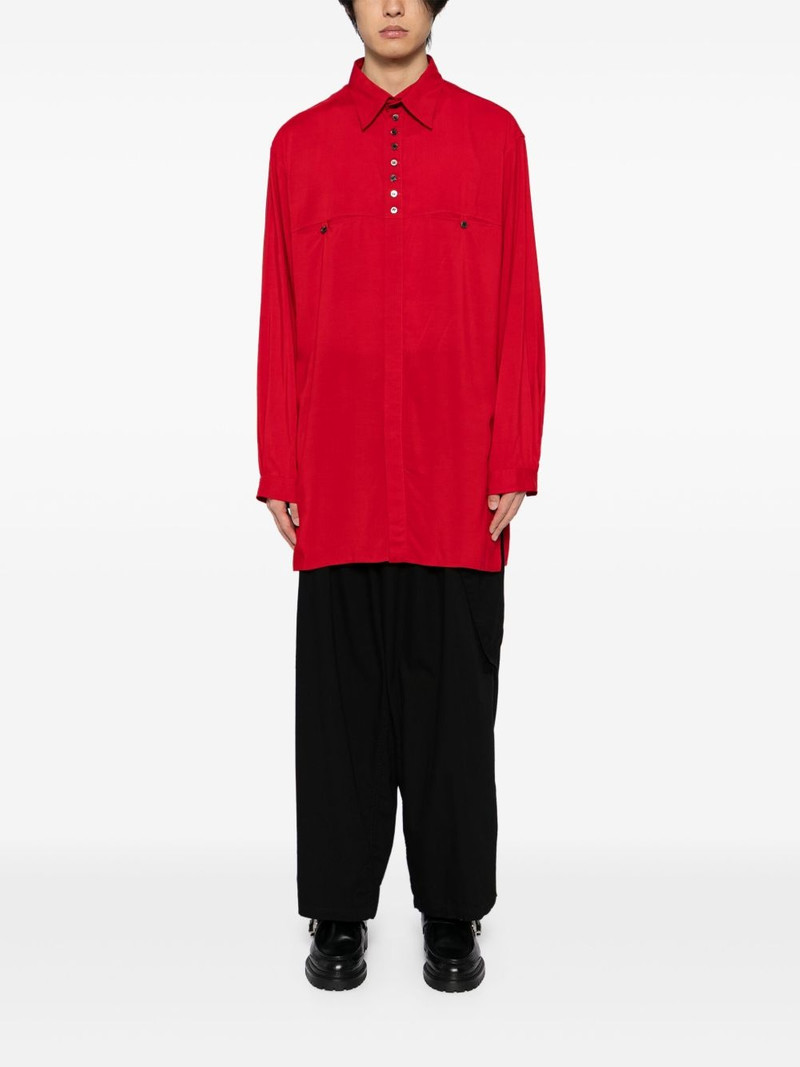 Yohji Yamamoto spread-collar shirt outlook