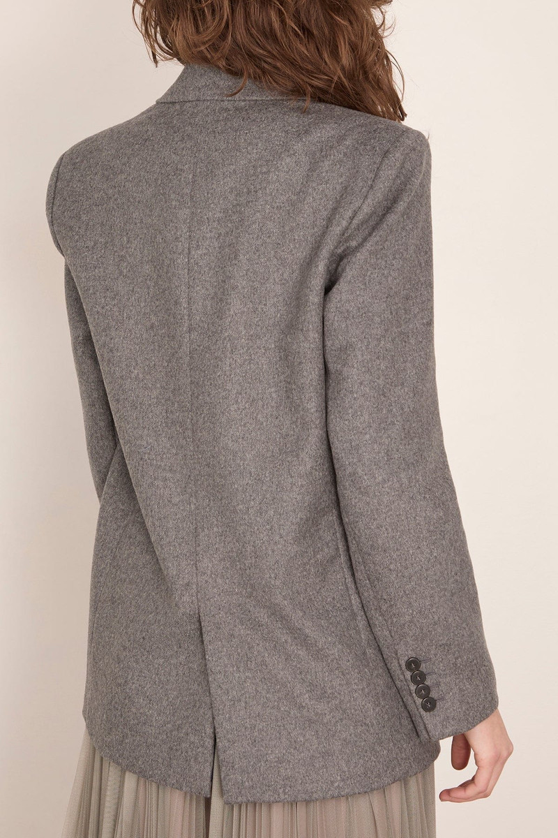 Wool Cloth Masculine Jacket in Grigio Melange 4