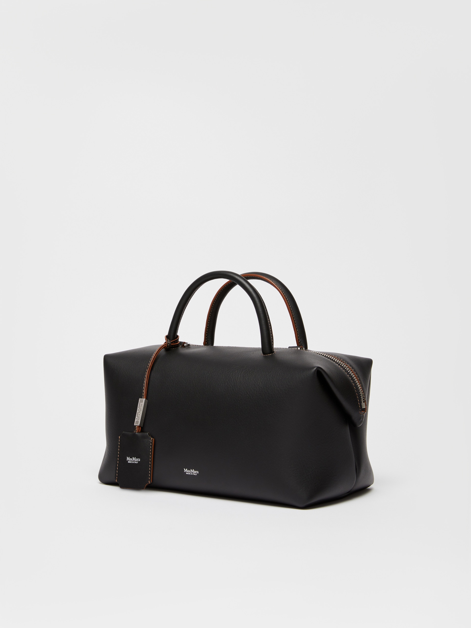 HOLDALLM Medium natural leather bowler bag - 2