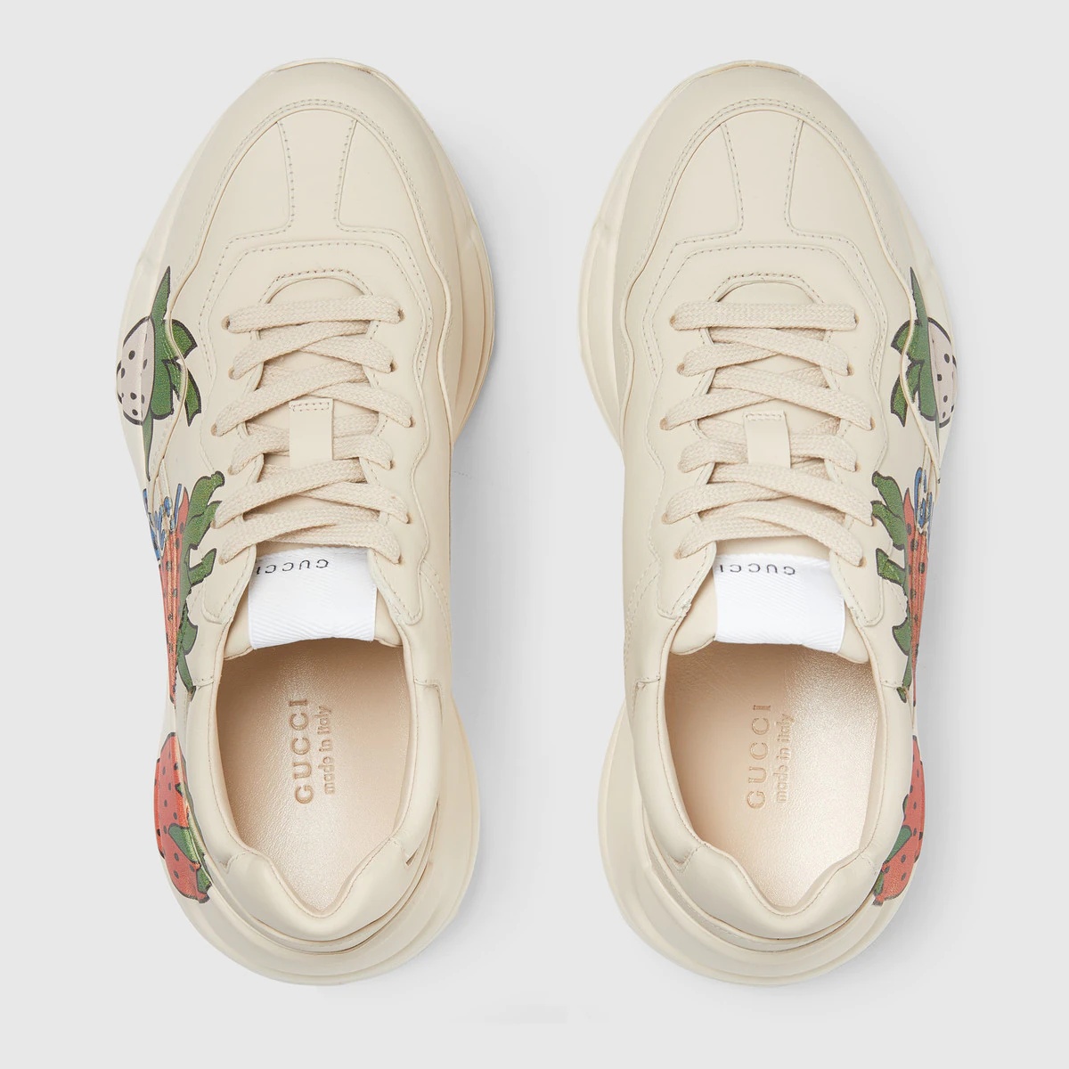 Women's Rhyton sneaker with Gucci Strawberry - 3