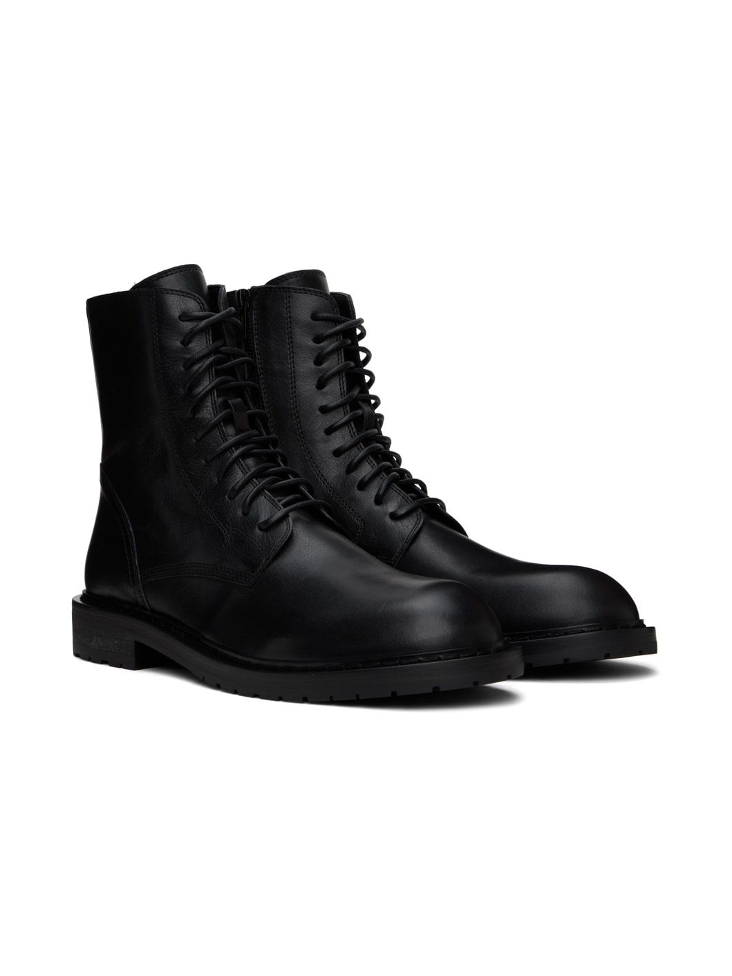Black Combat Boots - 4