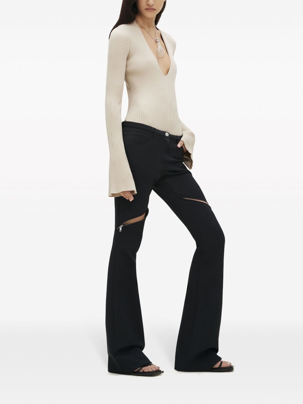 ribbed-knit bodysuit - 3