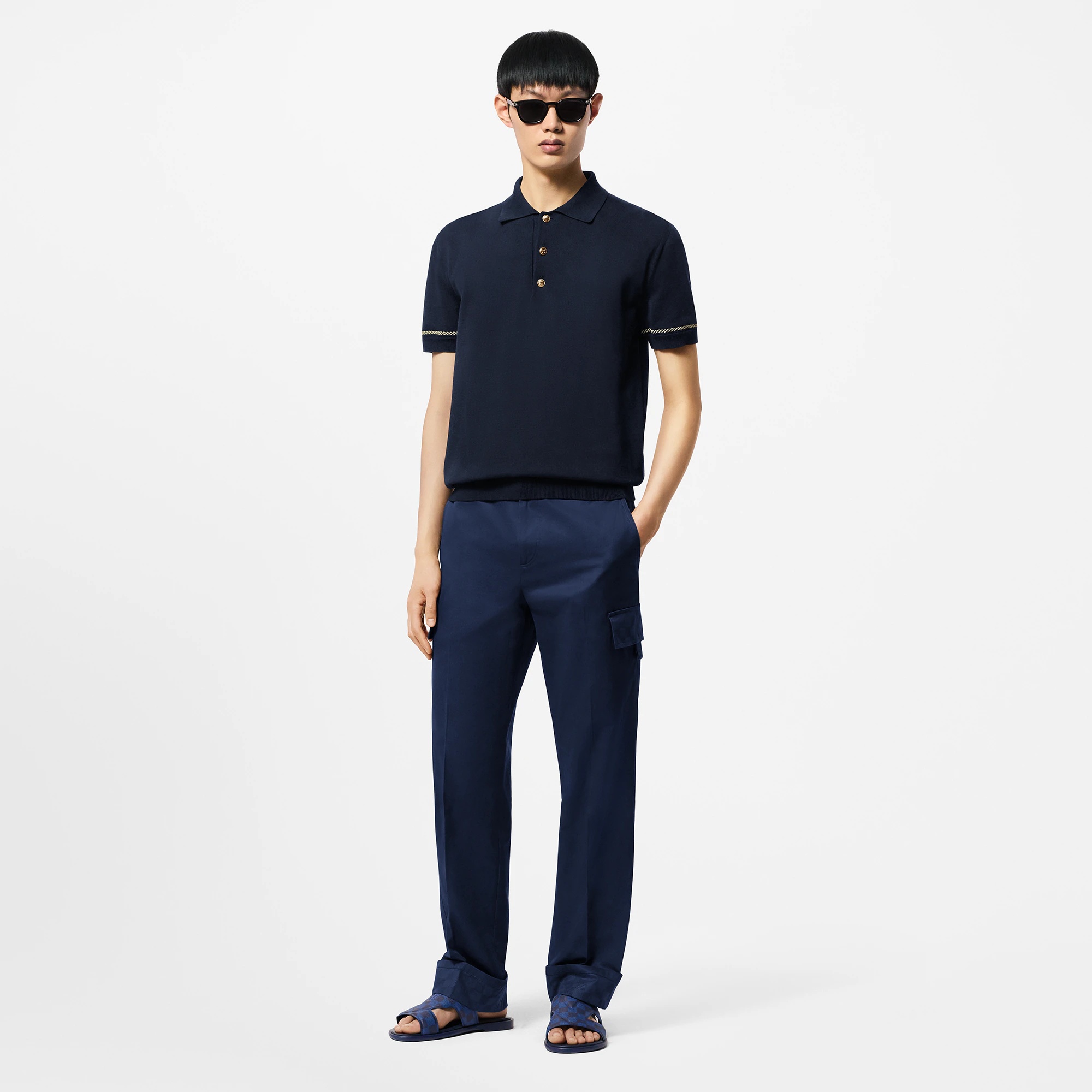 Short-Sleeved Cotton Polo Shirt - 4
