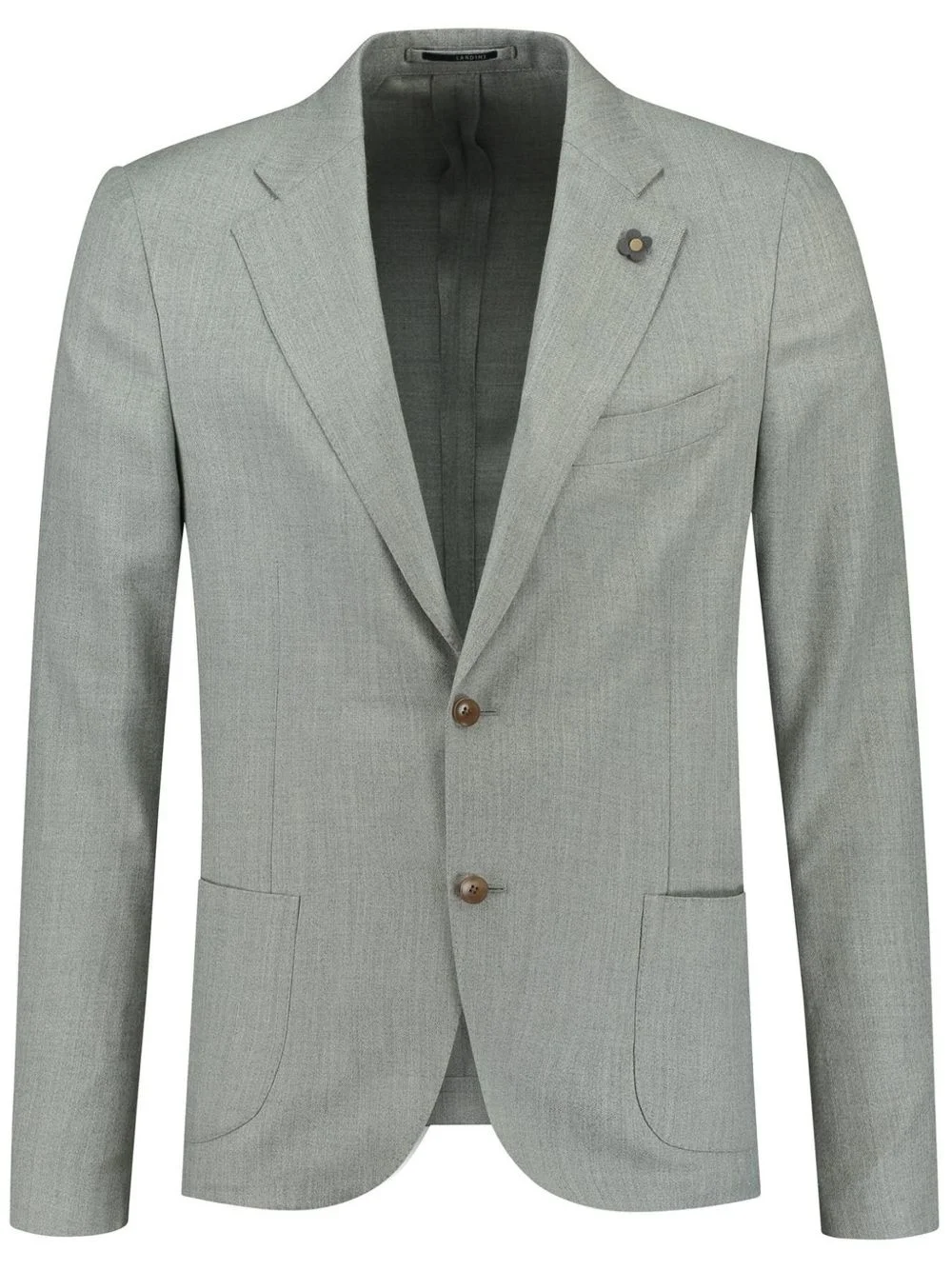 brooch-detail single-breasted blazer - 1