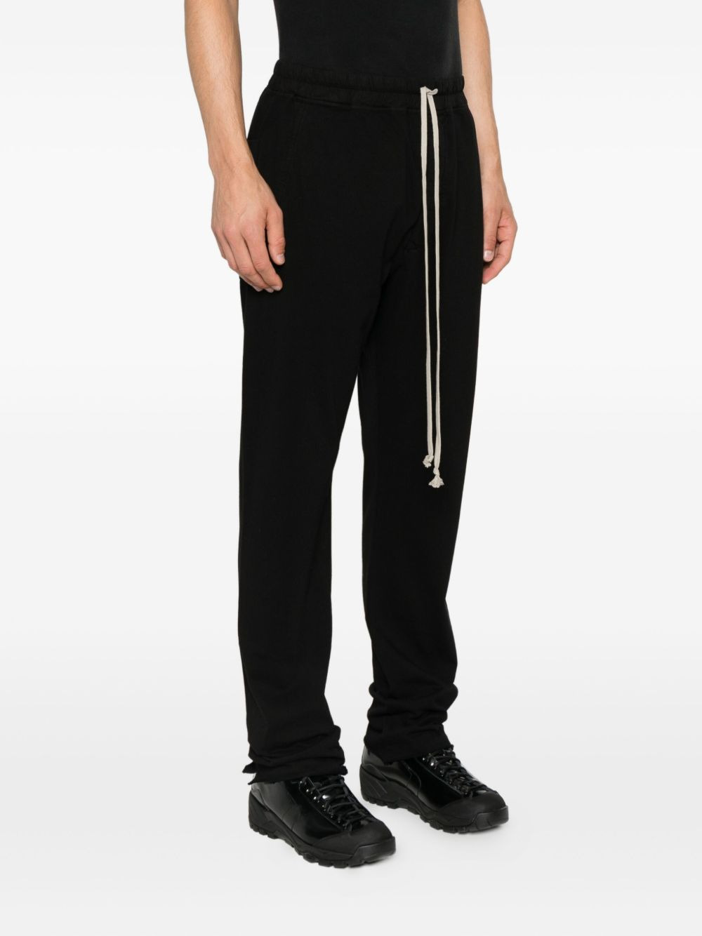drawstring frayed track pants - 3