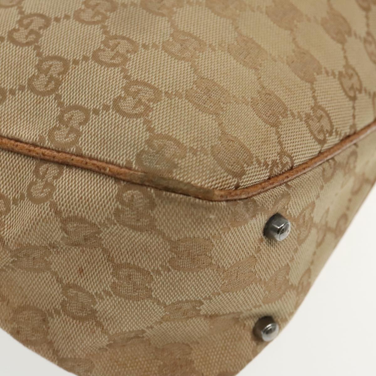GUCCI GG Canvas Hand Bag Brown Silver 113019 113019 - 11