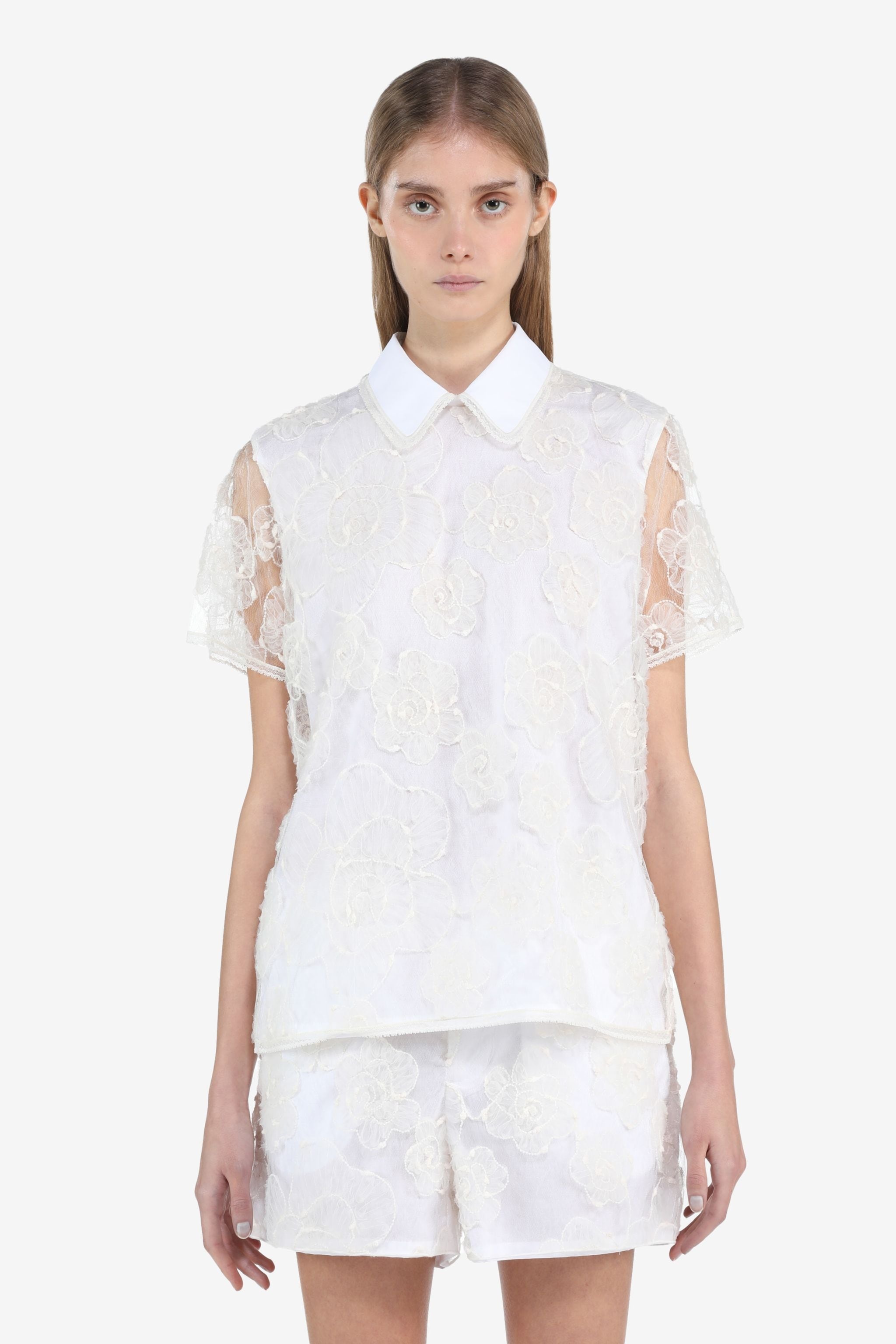 FLORAL-EMBROIDERED BLOUSE - 1