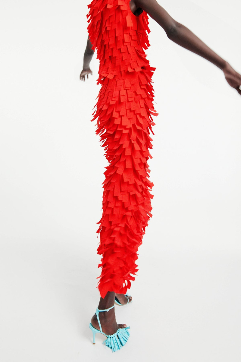 MULTI RECTANGLE SKIRT RED PRE-ORDER 9