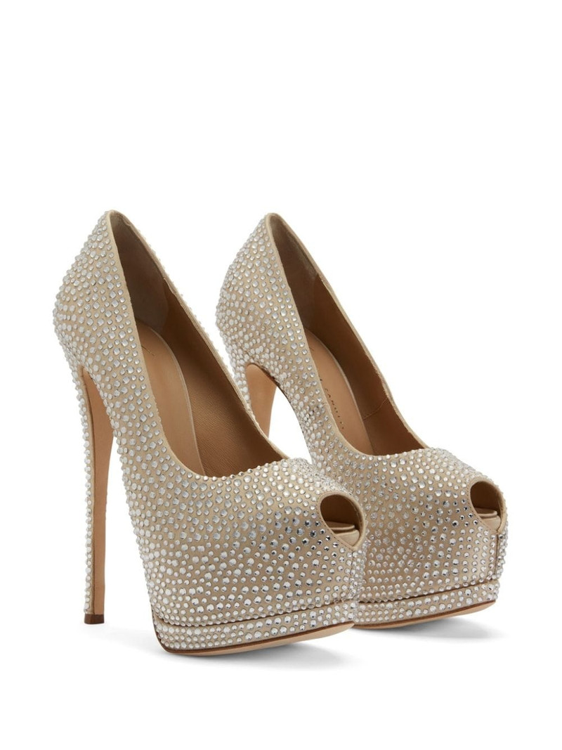 Giuseppe Zanotti Sharon 140mm rhinestone-embellished pumps outlook
