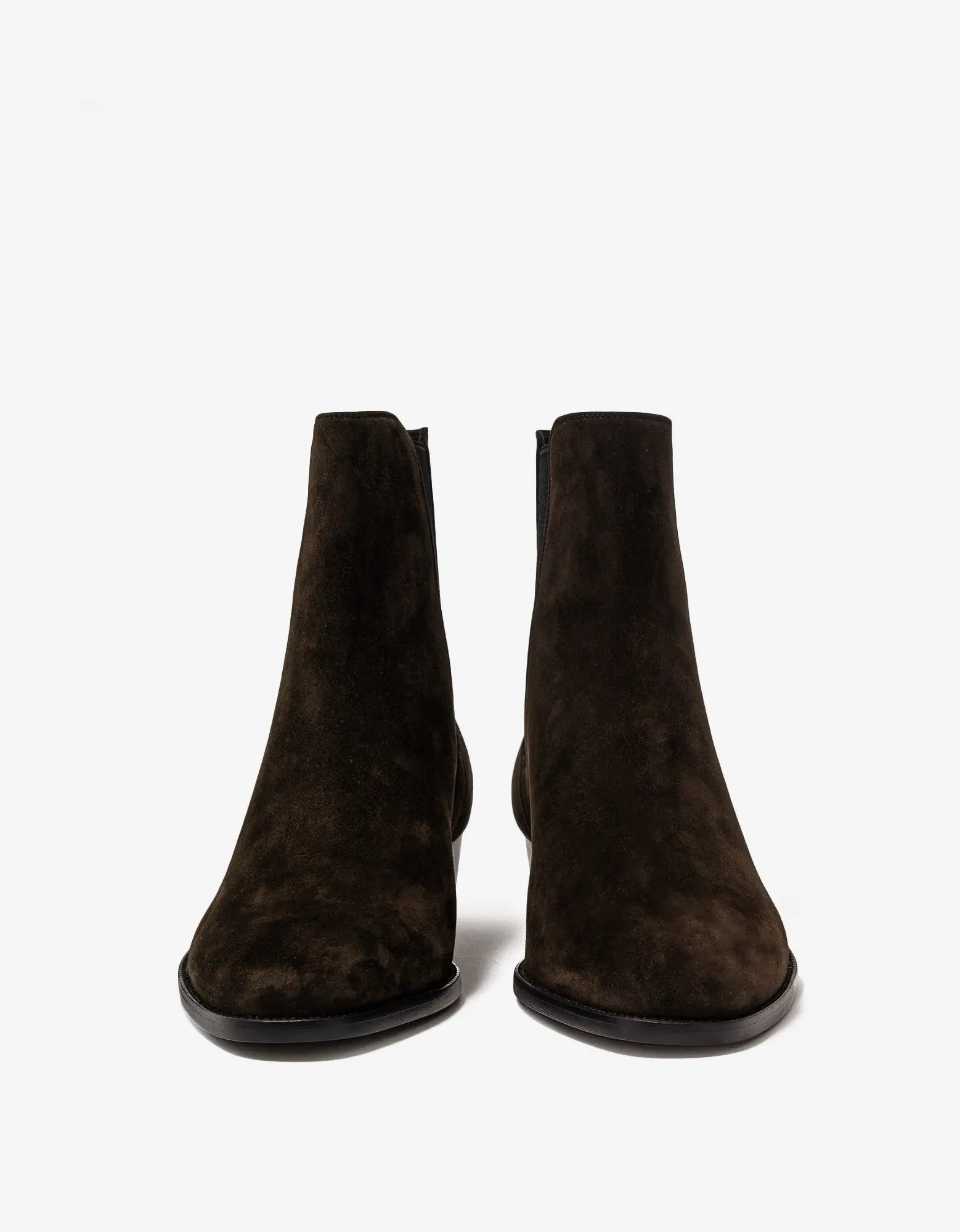 Saint Laurent Brown Suede Wyatt Chelsea Boots - 6
