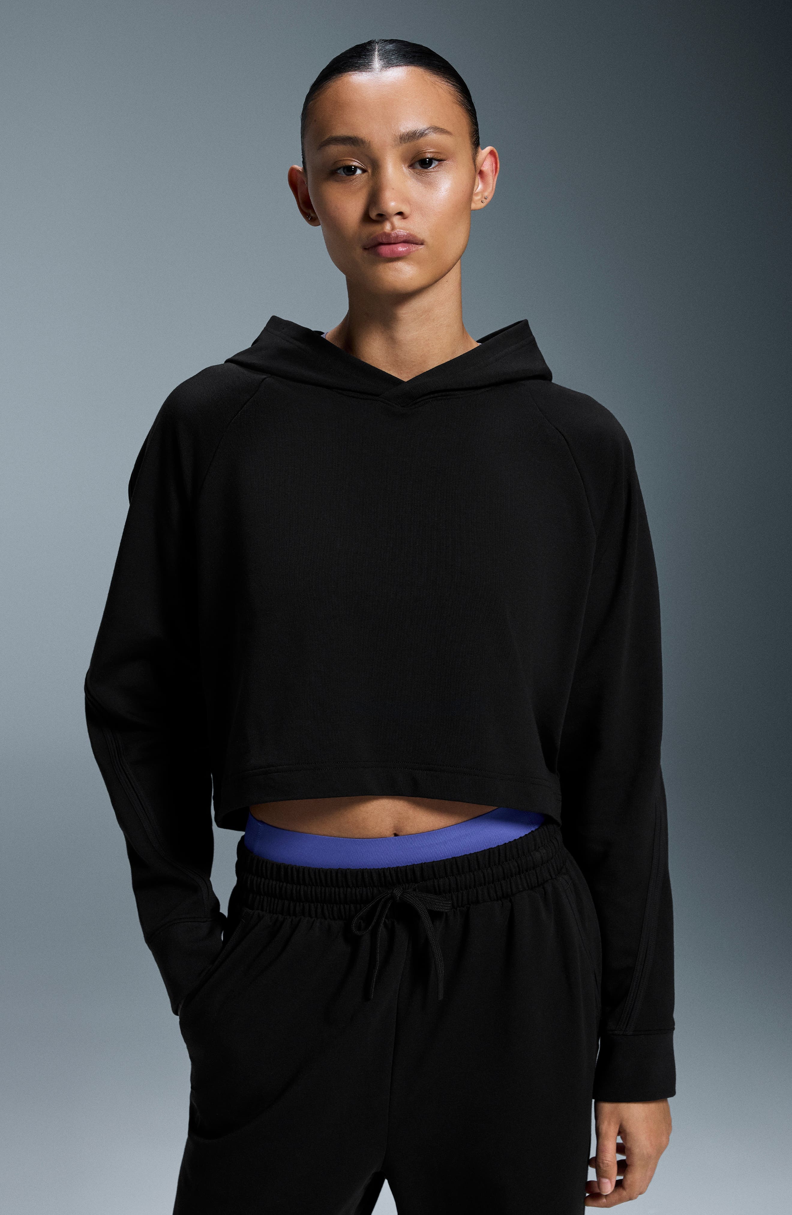 On Studio Crop Hoodie in Black at Nordstrom - 5