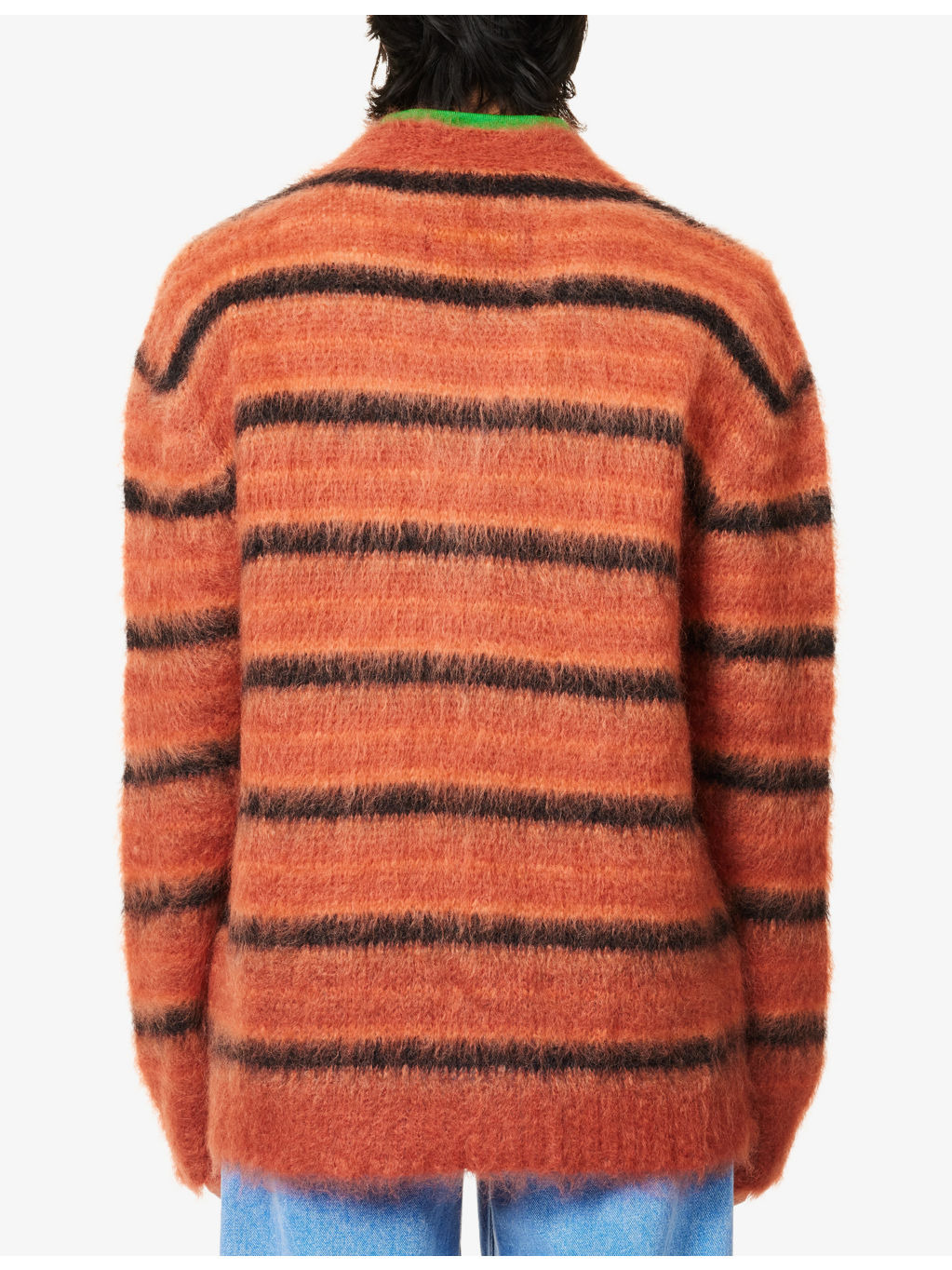 V-Neck Graphic-Intarsia Knitted Cardigan - 4