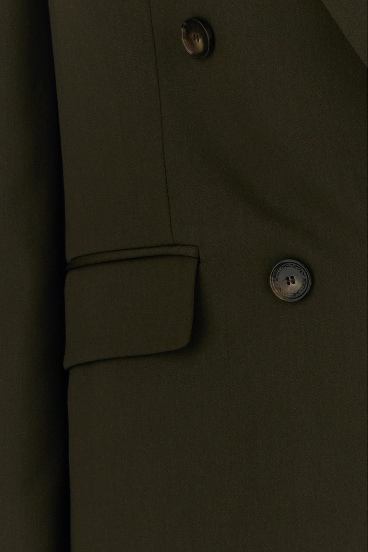 Olive green wool blazer - 3