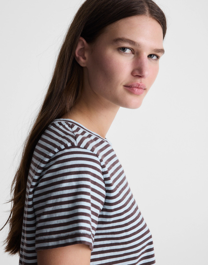 The Easy Crop Crewneck Tee in Soft Slub 2
