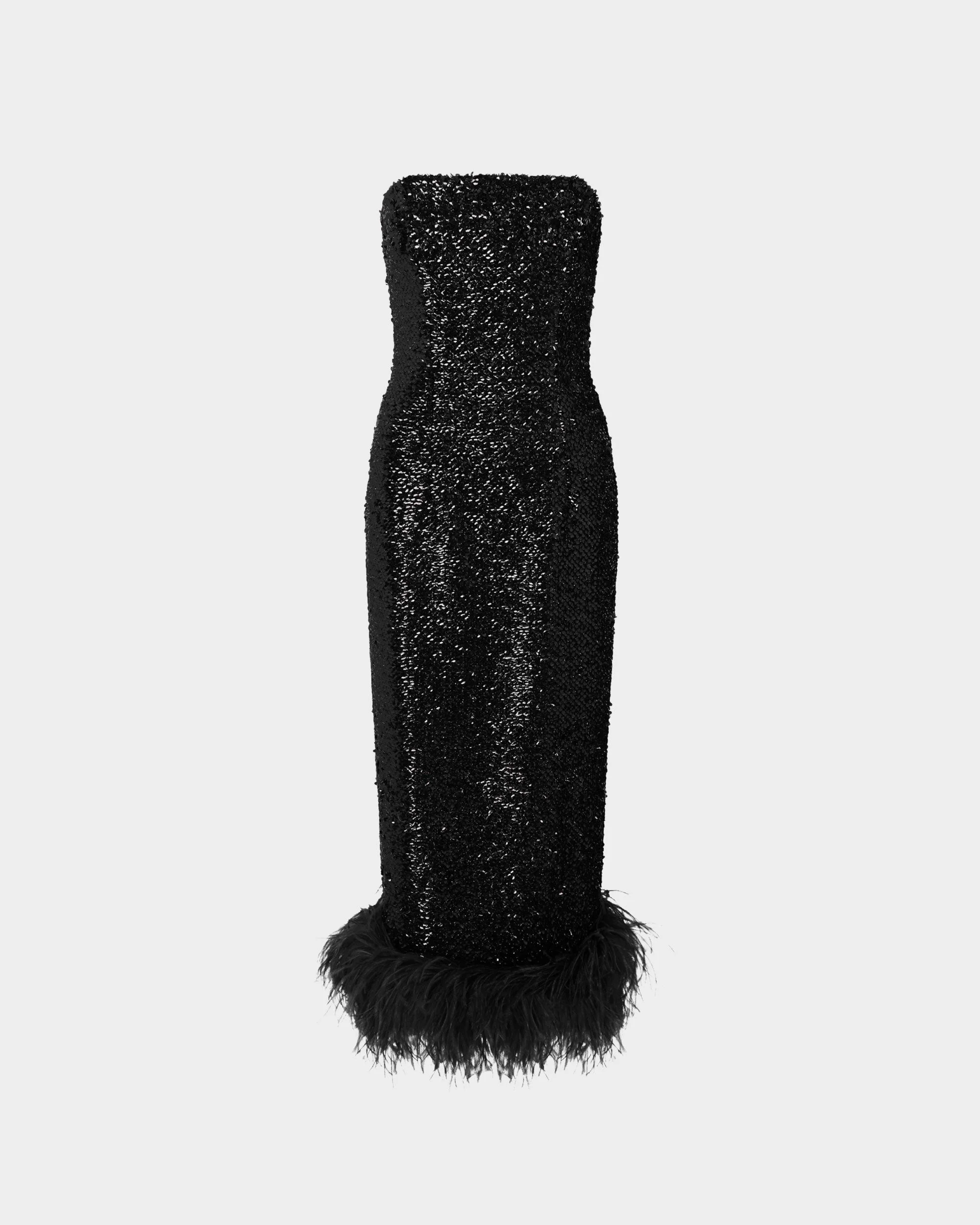 MINELLI MIDI DRESS IN TEXTURED SEQUIN - 1
