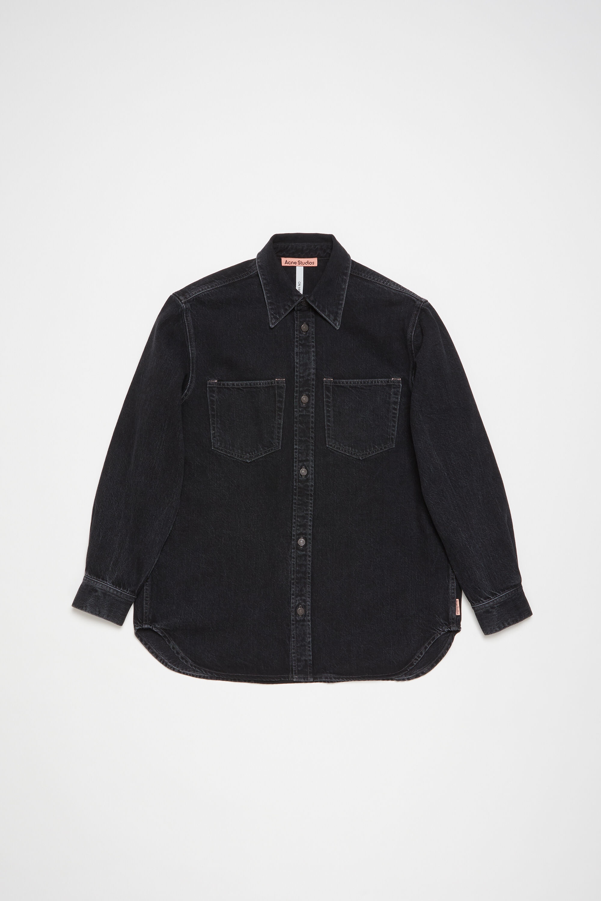 Denim button-up shirt - Relaxed fit - Black - 6
