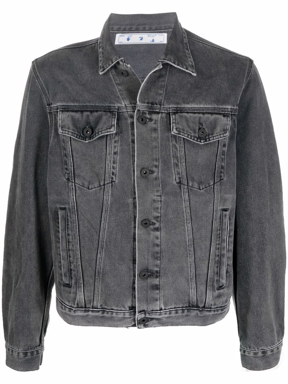 Arrows-motif denim jacket - 1