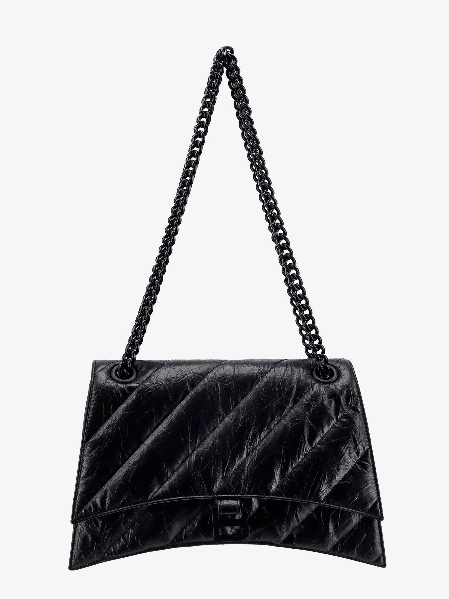 Matelassé Leather Shoulder Bag With Frontal Monogram - 1