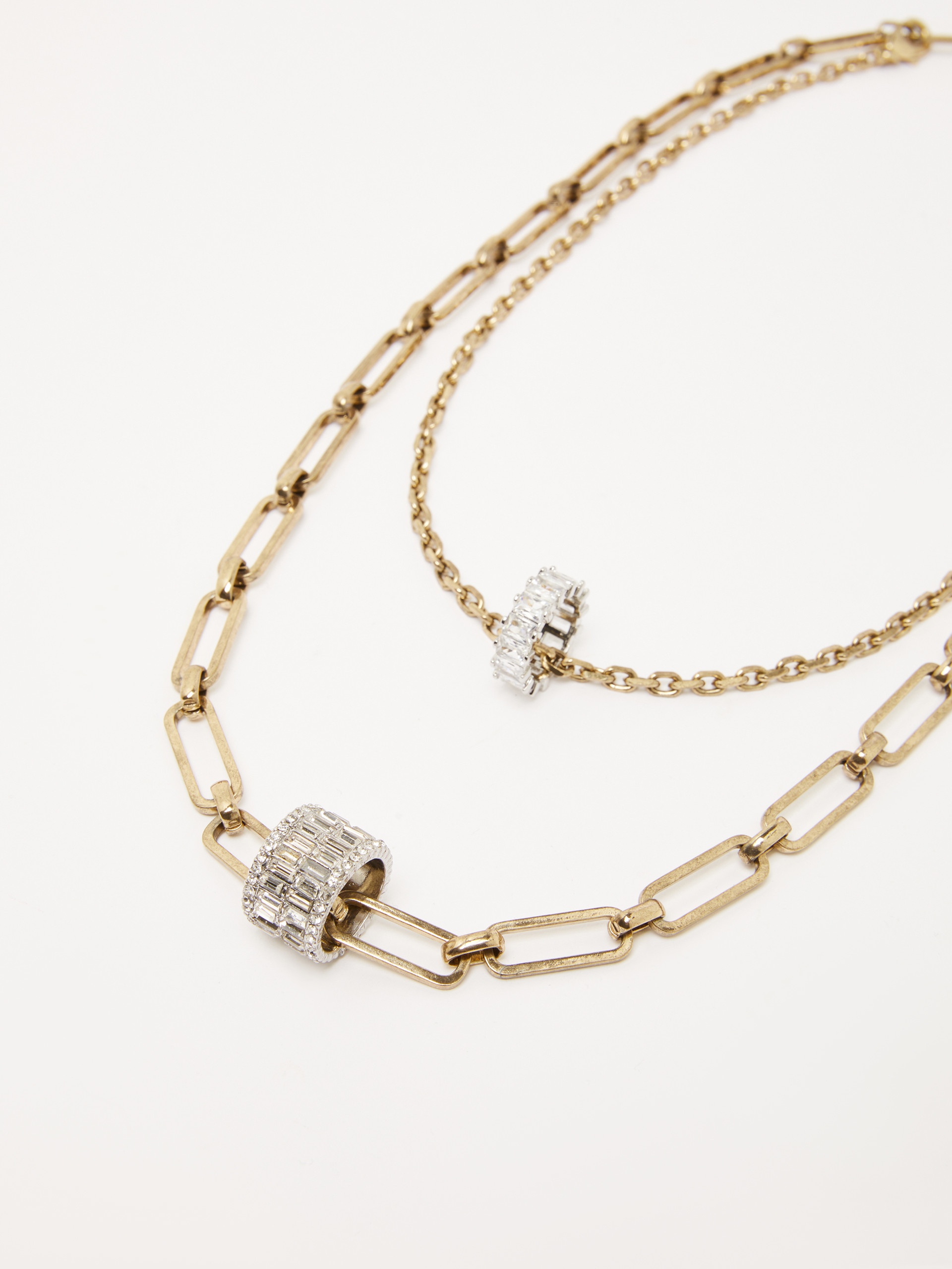 TARANTO Metal double-strand necklace - 2