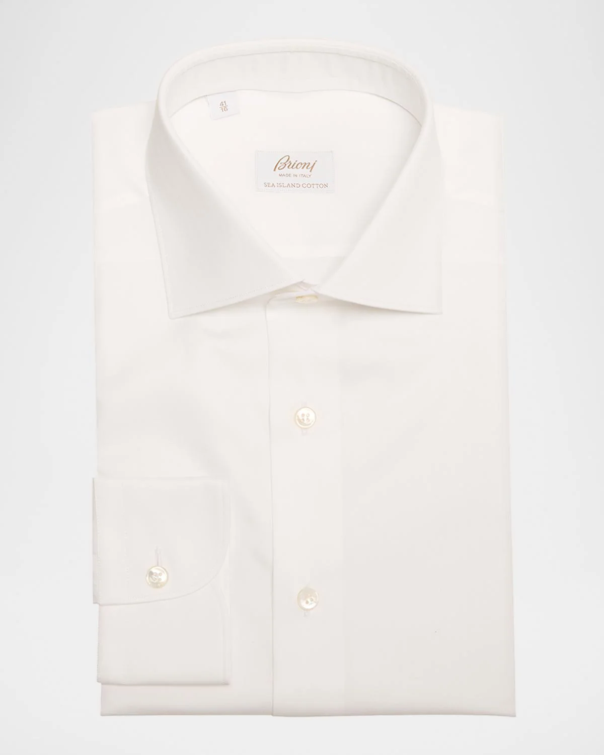 Men's Sea Island Cotton Herringbone Dress Shirt - 1