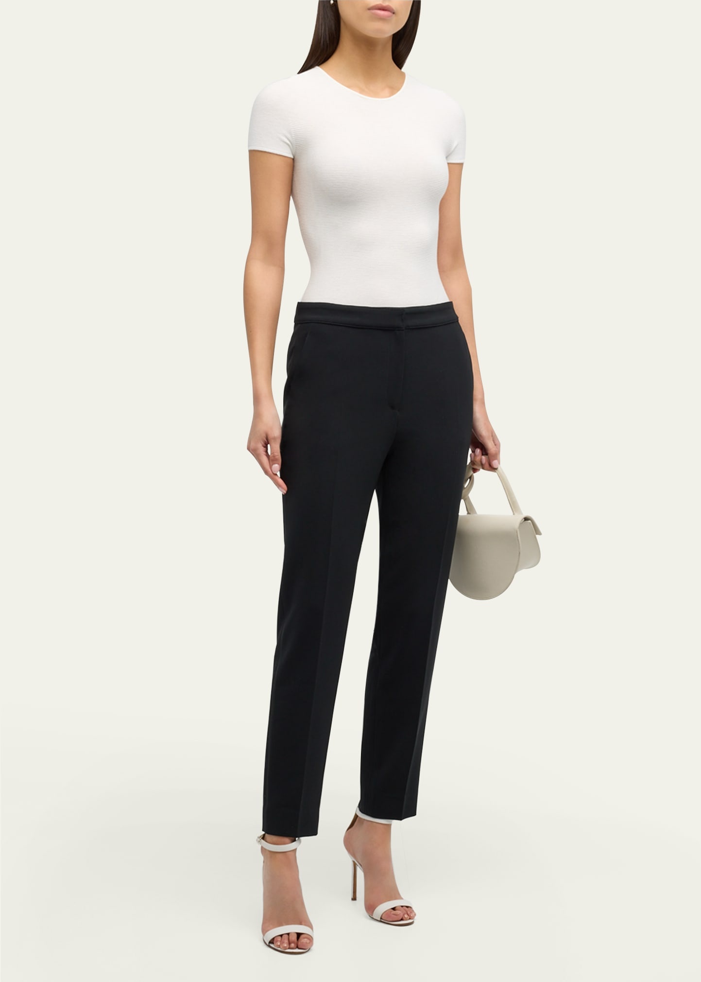 Scoop-Neck Short-Sleeve Ribbed Tee - 2