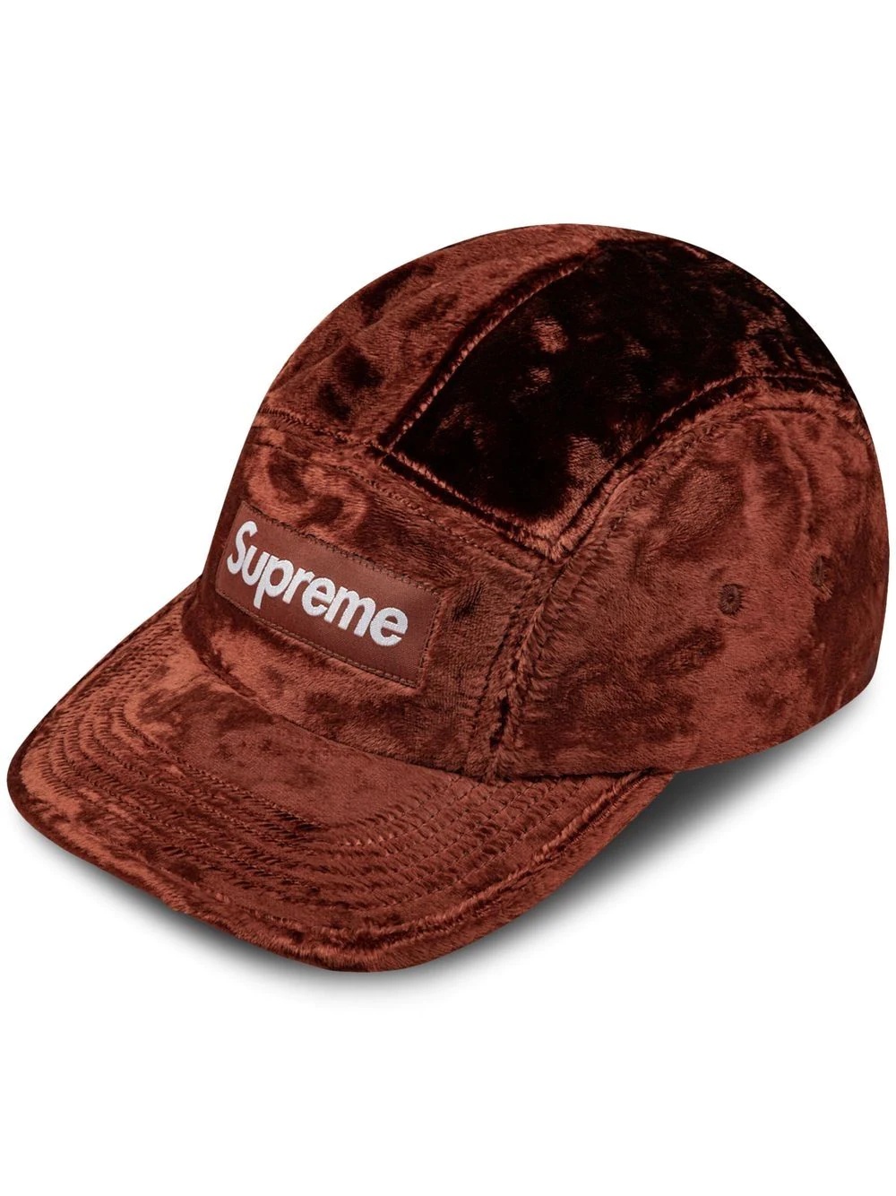 crushed velvet camp cap - 1