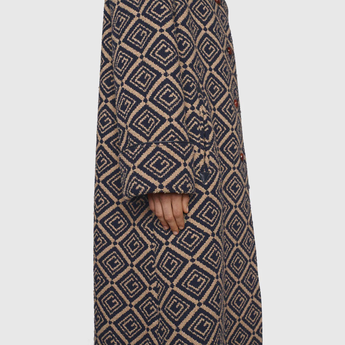 Geometric G tweed coat - 7