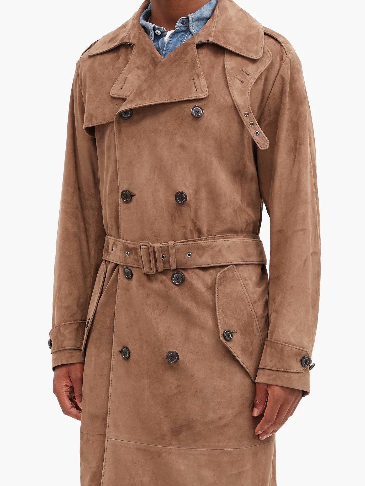 Suede trench coat - 2