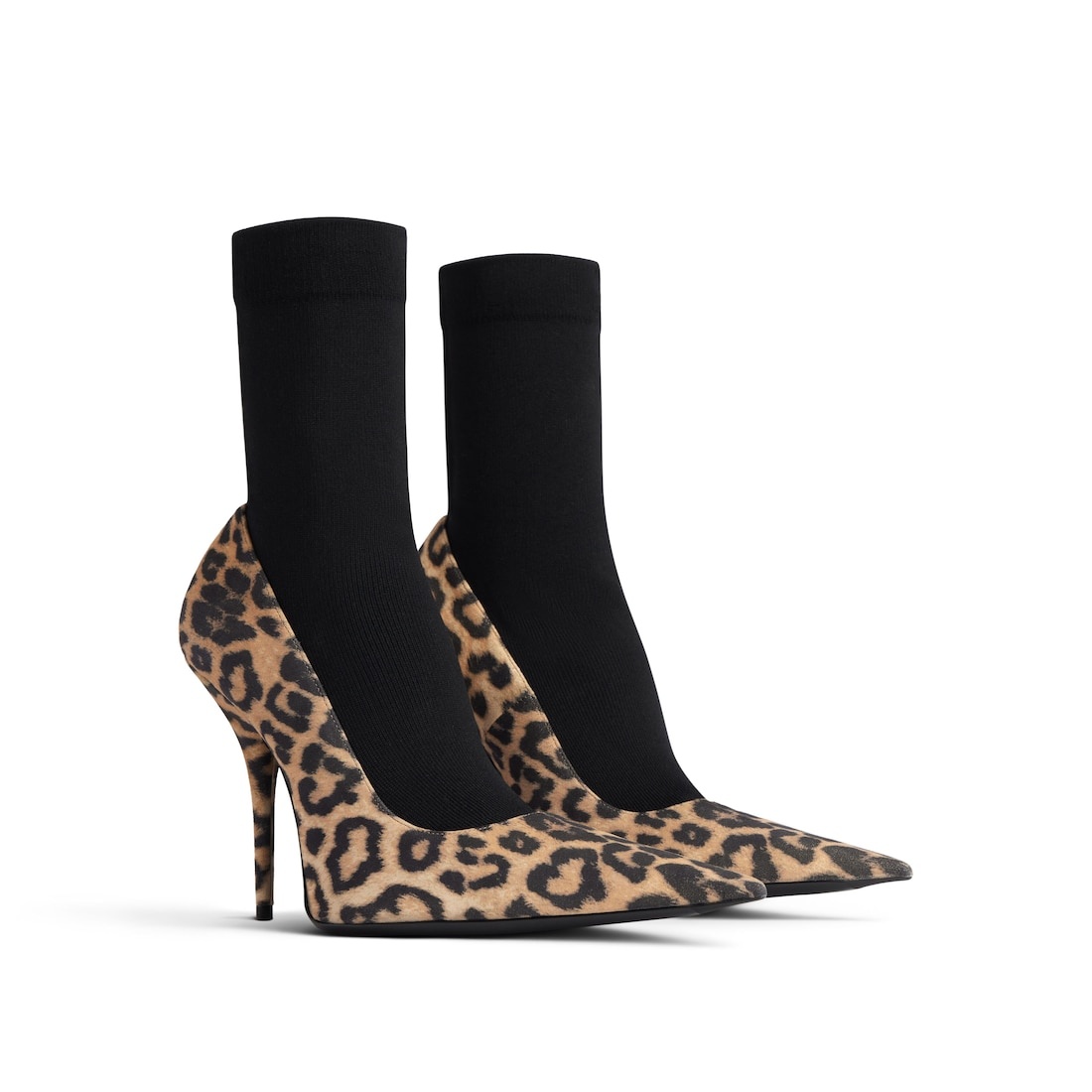 Women's Avenue Sock 110mm Pump  in Leopard/black - 2
