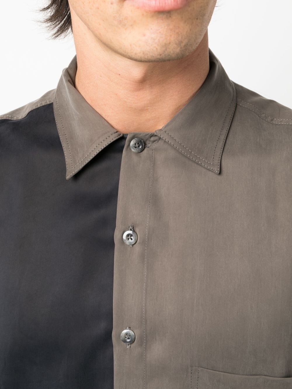 colour-block short-sleeve shirt - 5
