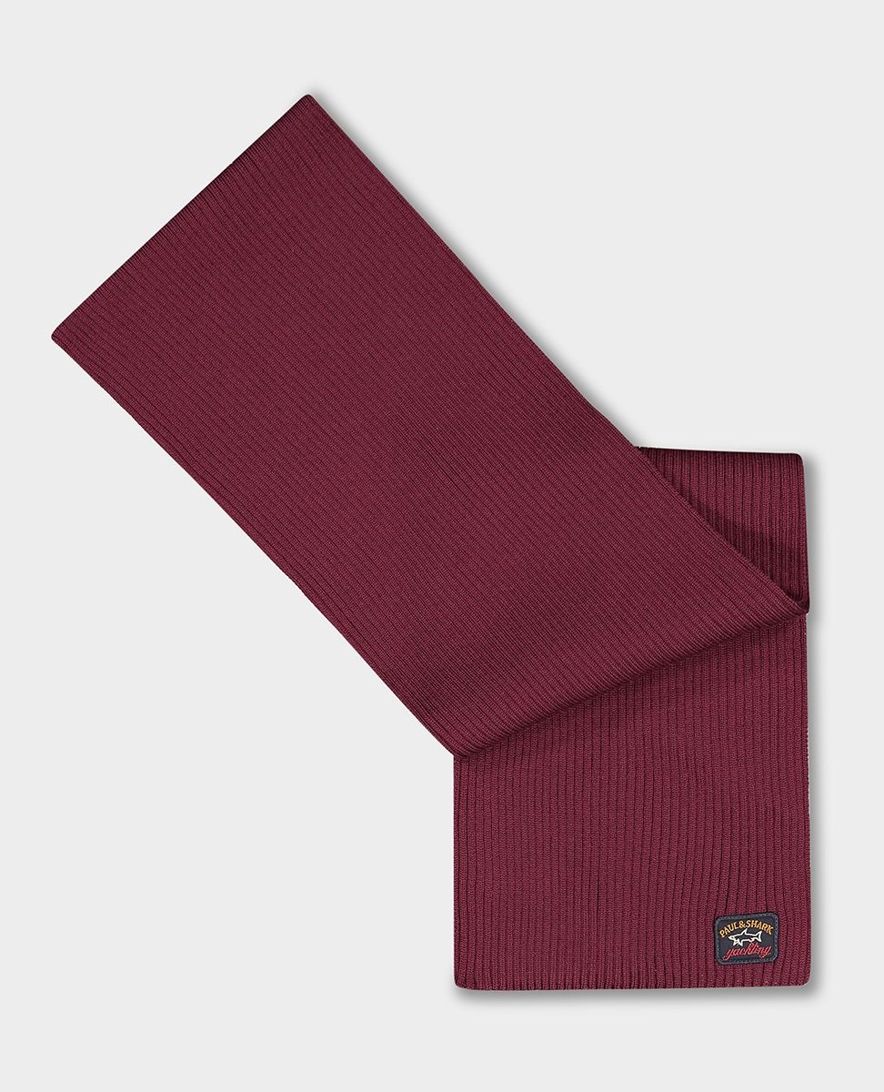 Wool scarf with iconic badge - 4