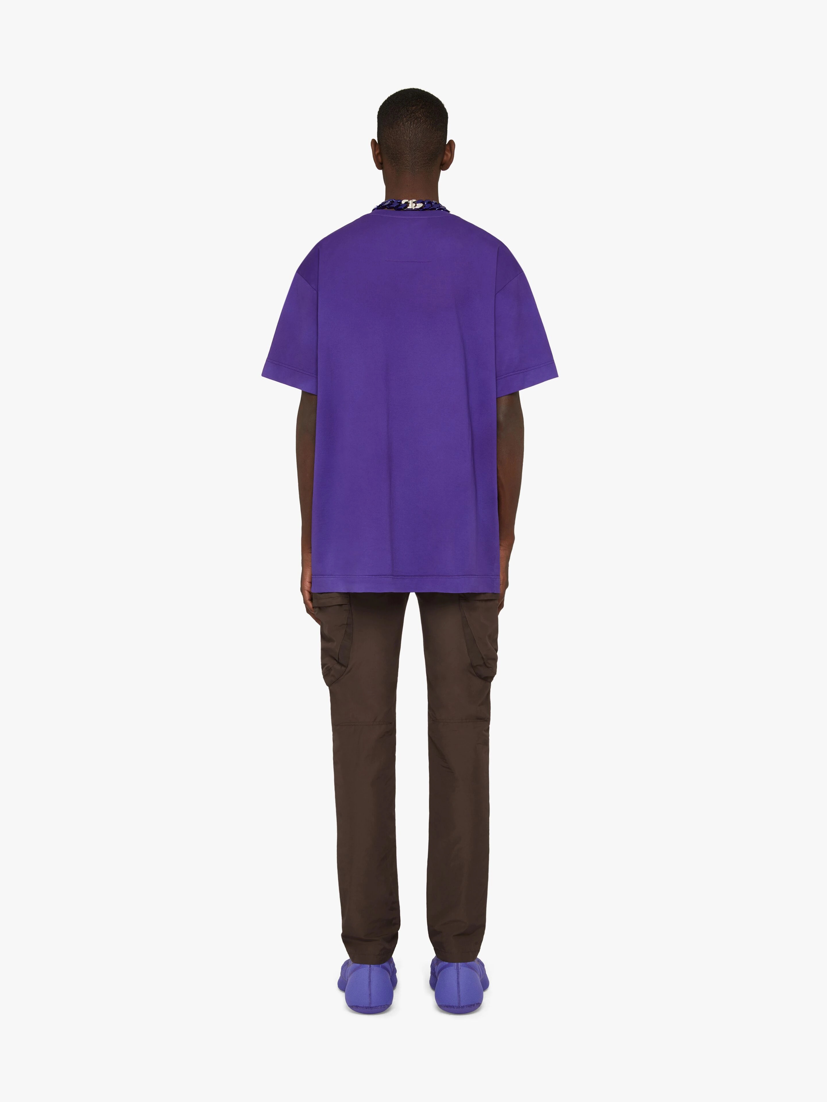 OVERSIZED T-SHIRT IN EMBROIDERED JERSEY - 4