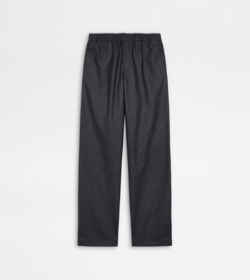 PANTS IN FLANNEL WITH DRAWSTRING - GREY 1