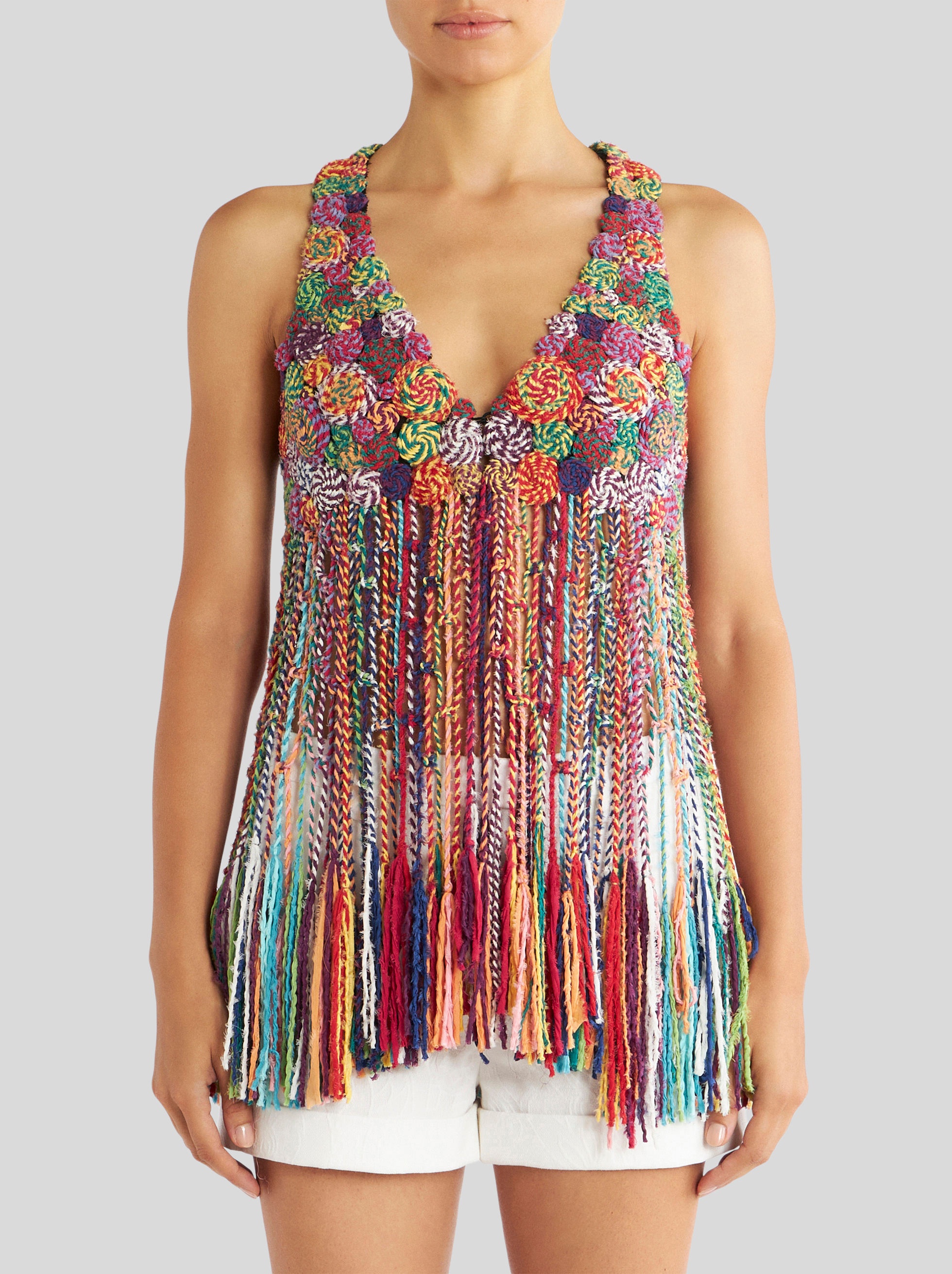 FRINGED CROCHETED WAISTCOAT - 2