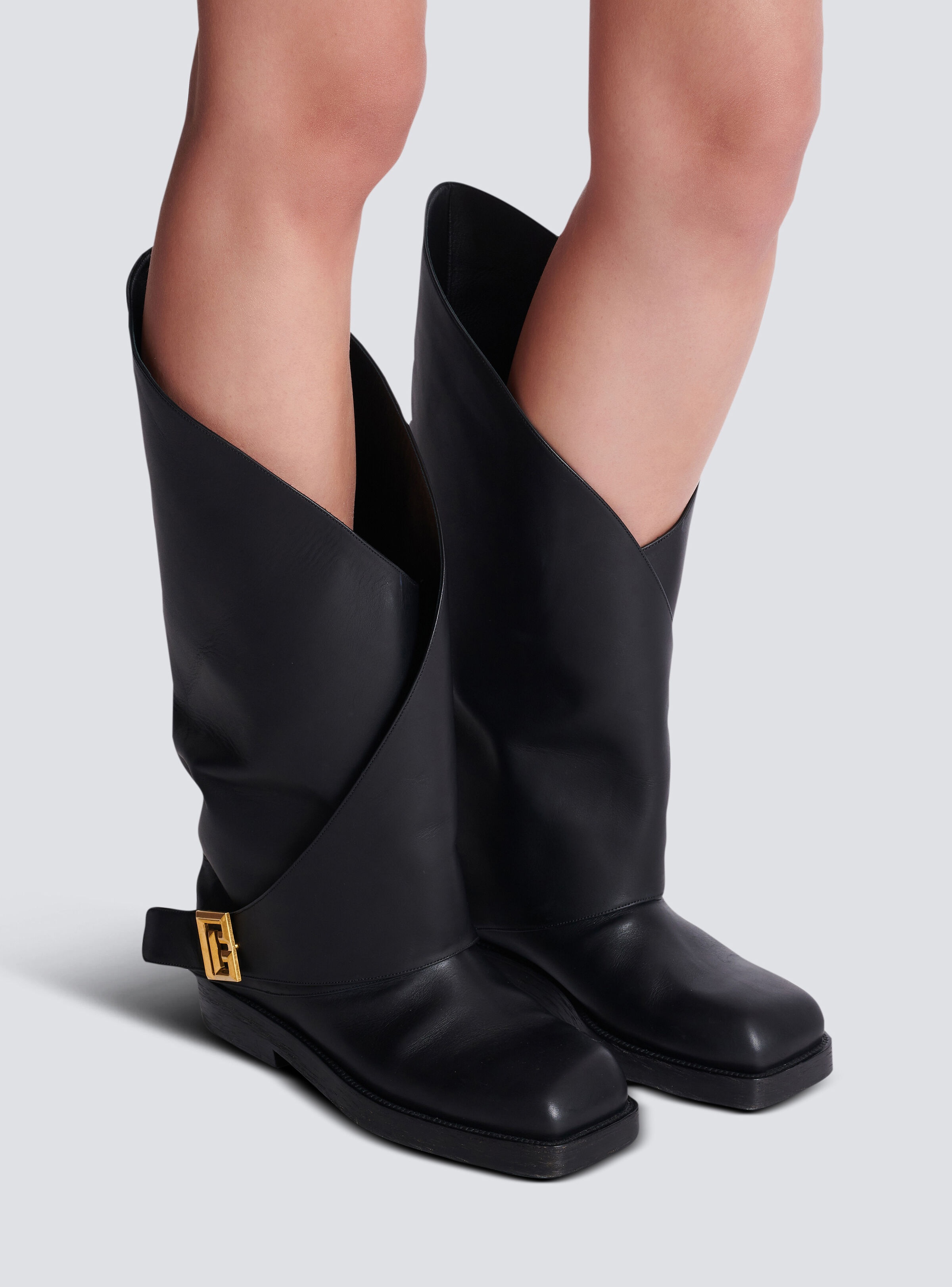 Twist flat leather boots - 7