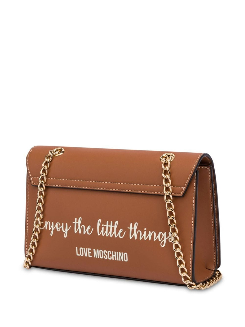 Moschino logo-plaque chain shoulder bag outlook
